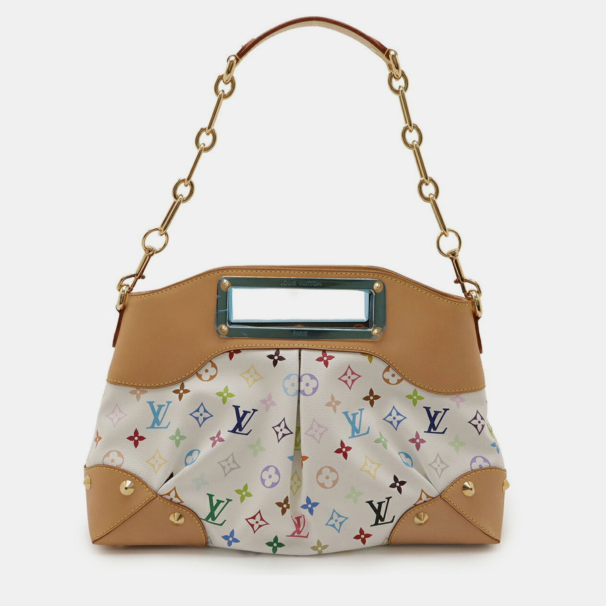 

Louis Vuitton Monogram Multicolore Judy MM White Canvas Shoulder Bag, Multicolor