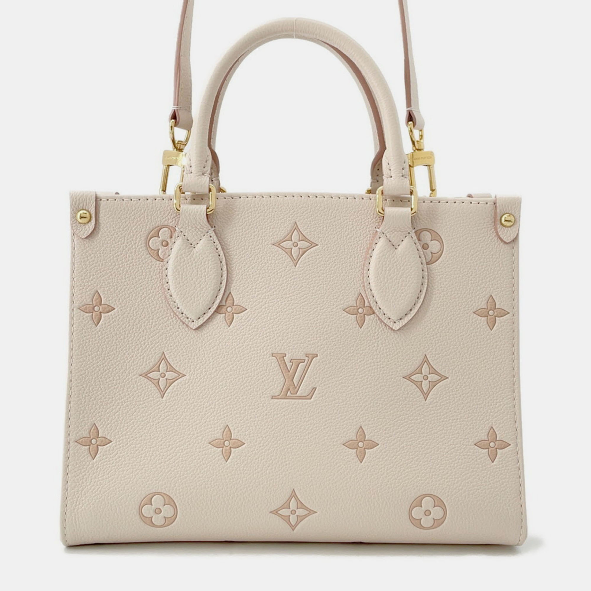 

Louis Vuitton Monogram Empreinte On The Go Pm Handbag, Beige