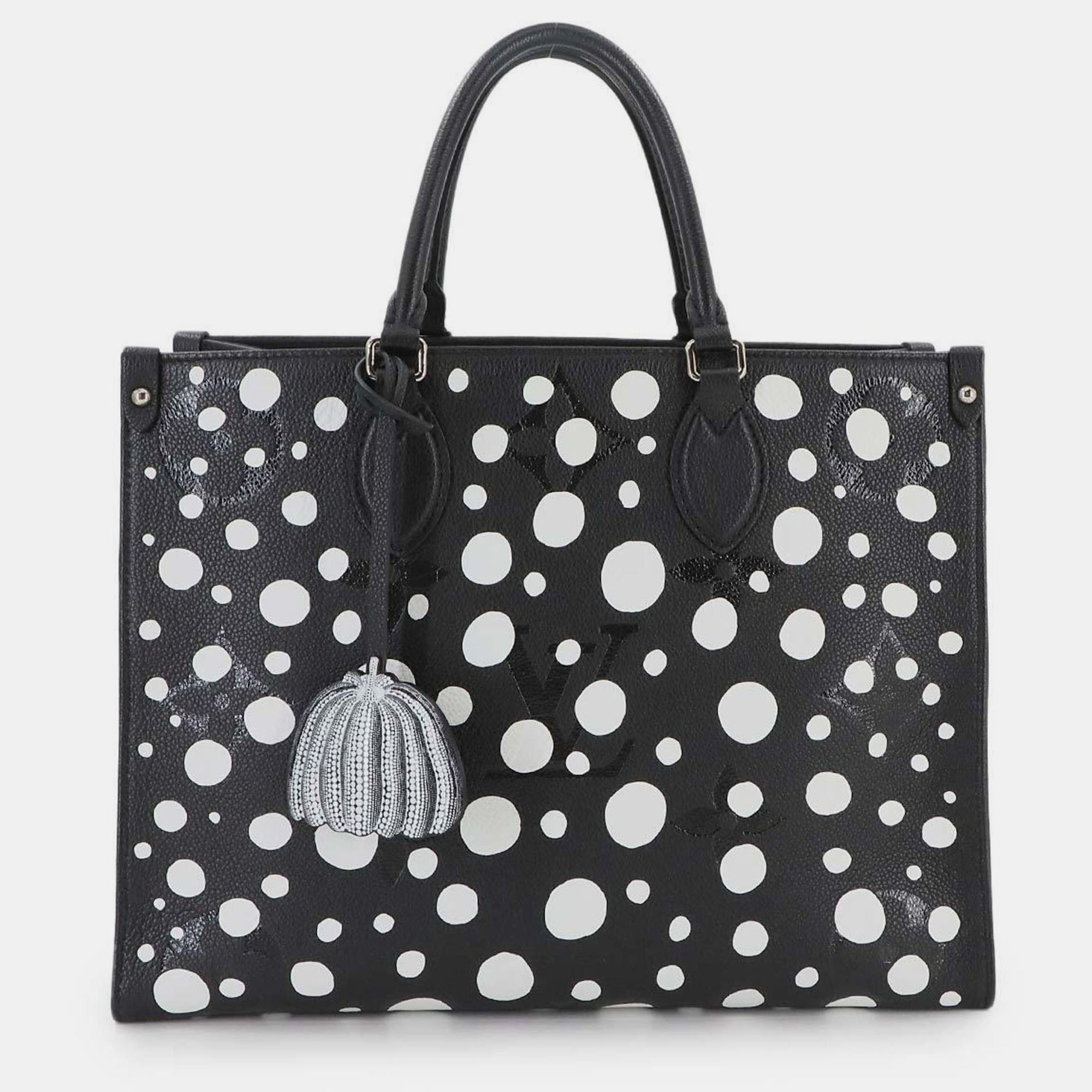 

Louis Vuitton Onthego MM Black White Monogram Empreinte Leather Tote Bag