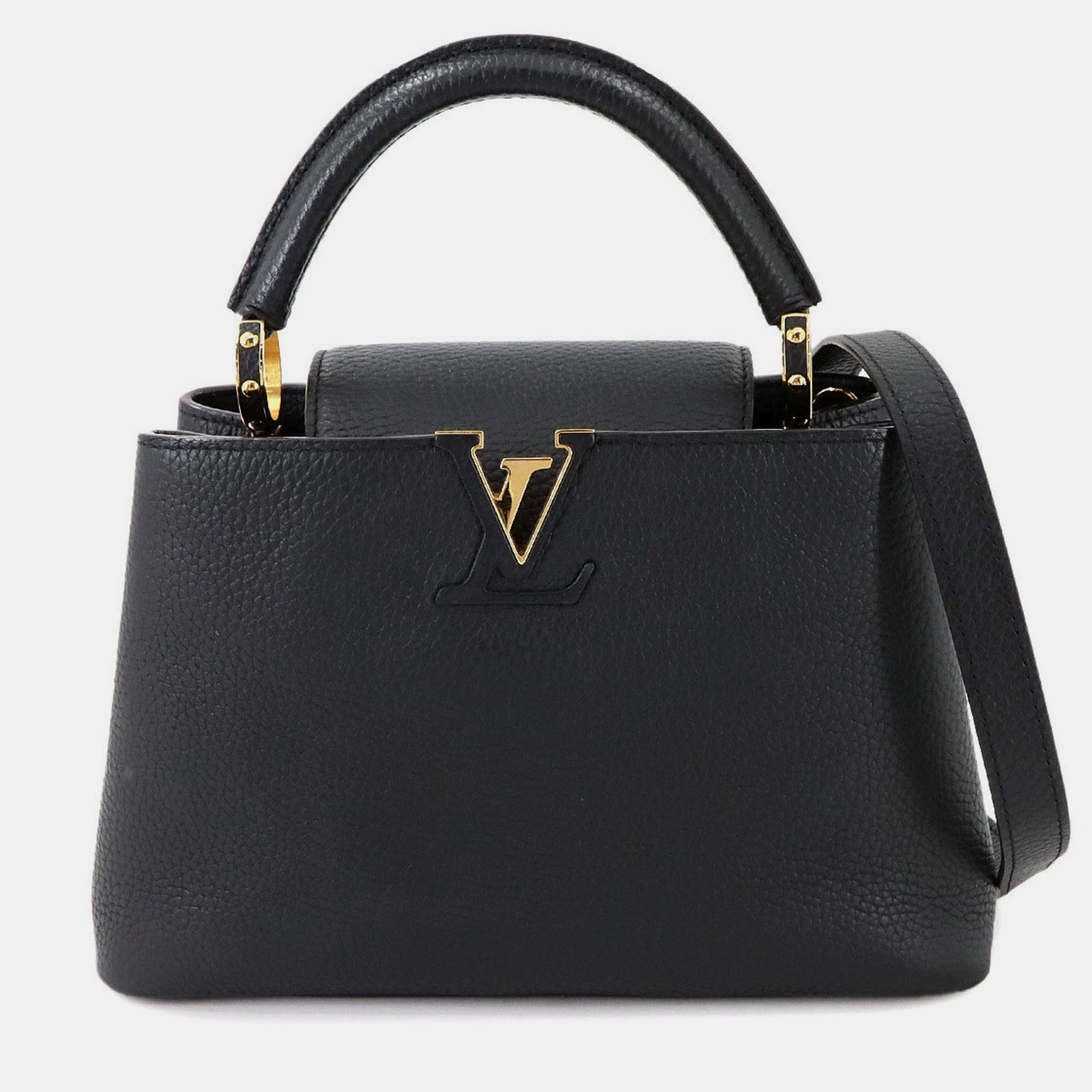 

Louis Vuitton Capucines BB Black Taurillon Leather Top Handle Bag