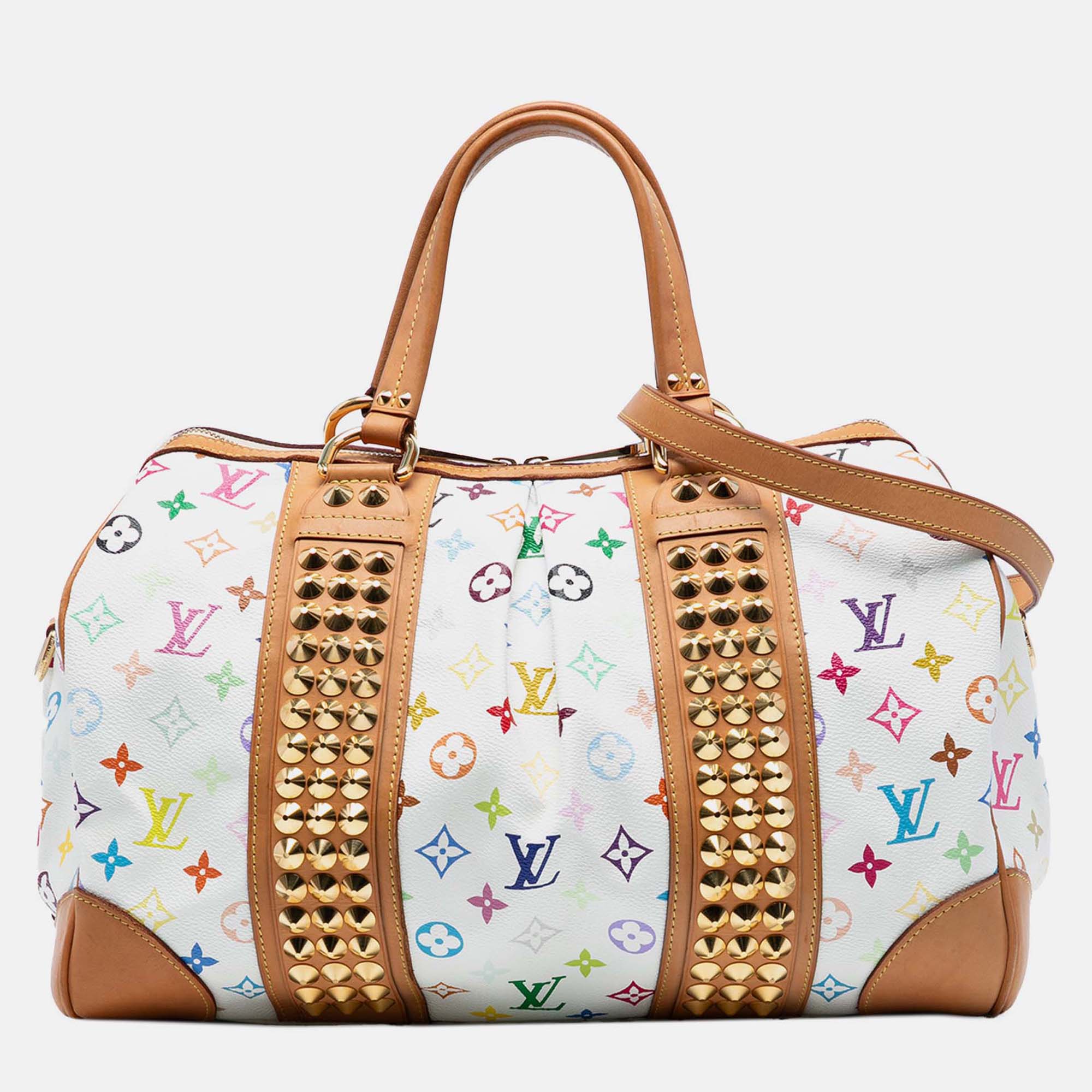 

Louis Vuitton White Monogram Multicolore Courtney GM