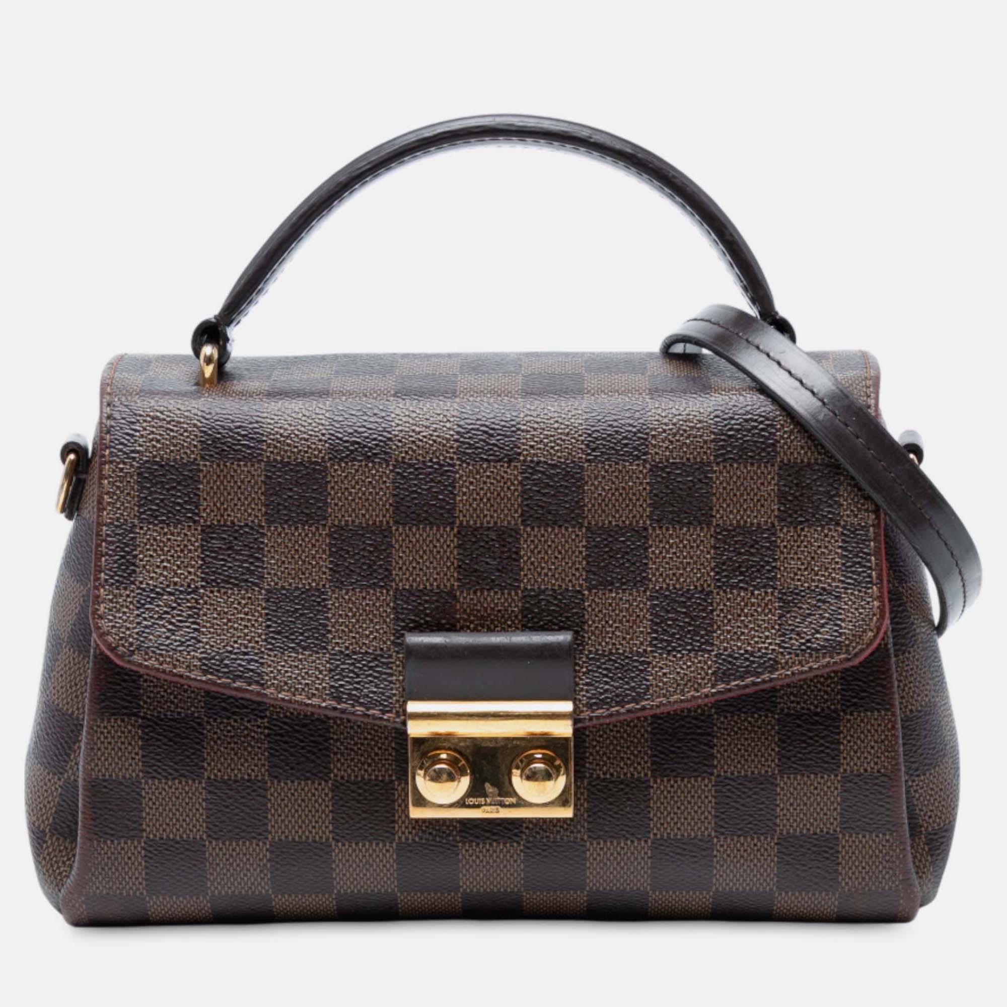 

Louis Vuitton Croisette Damier Ebene Coated Canvas Crossbody Bag, Brown