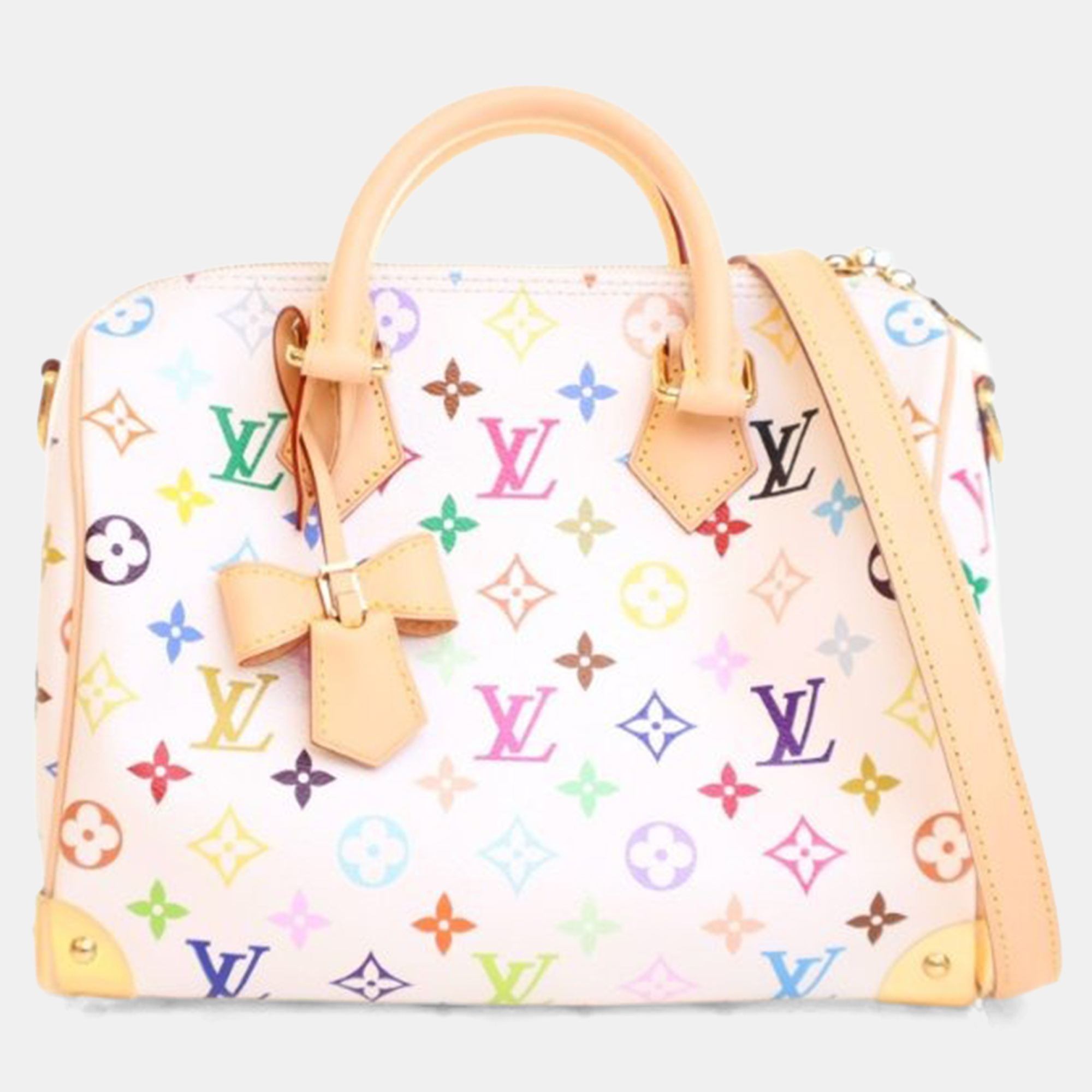 

Louis Vuitton x Takashi Murakami Monogram Multicolor Speedy Bandouliere 25 Monogram Canvas Top Handle Bag