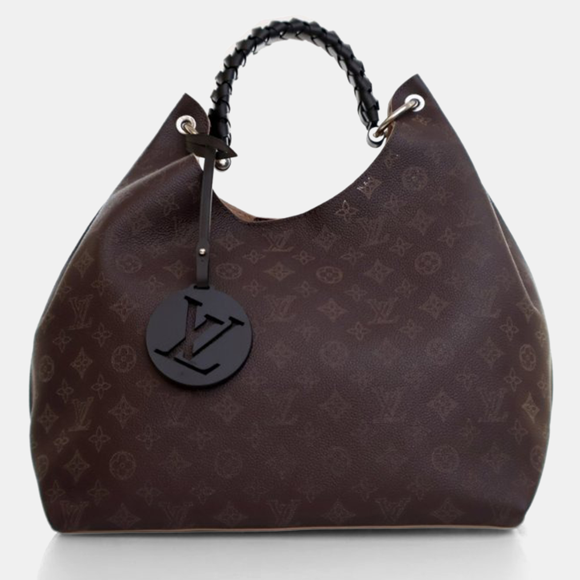 

Louis Vuitton Monogram Mahina Carmel Mahina Calfskin Leather Hobo Bag, Brown