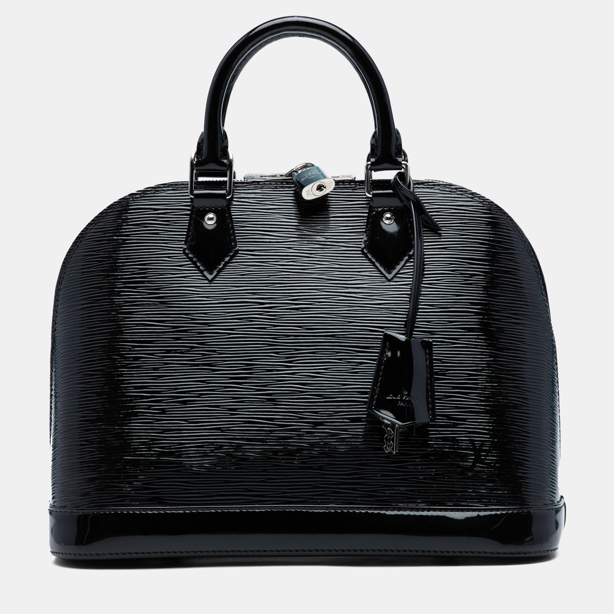 

Louis Vuitton Alma PM Blue Epi Leather Top Handle Bag, Black