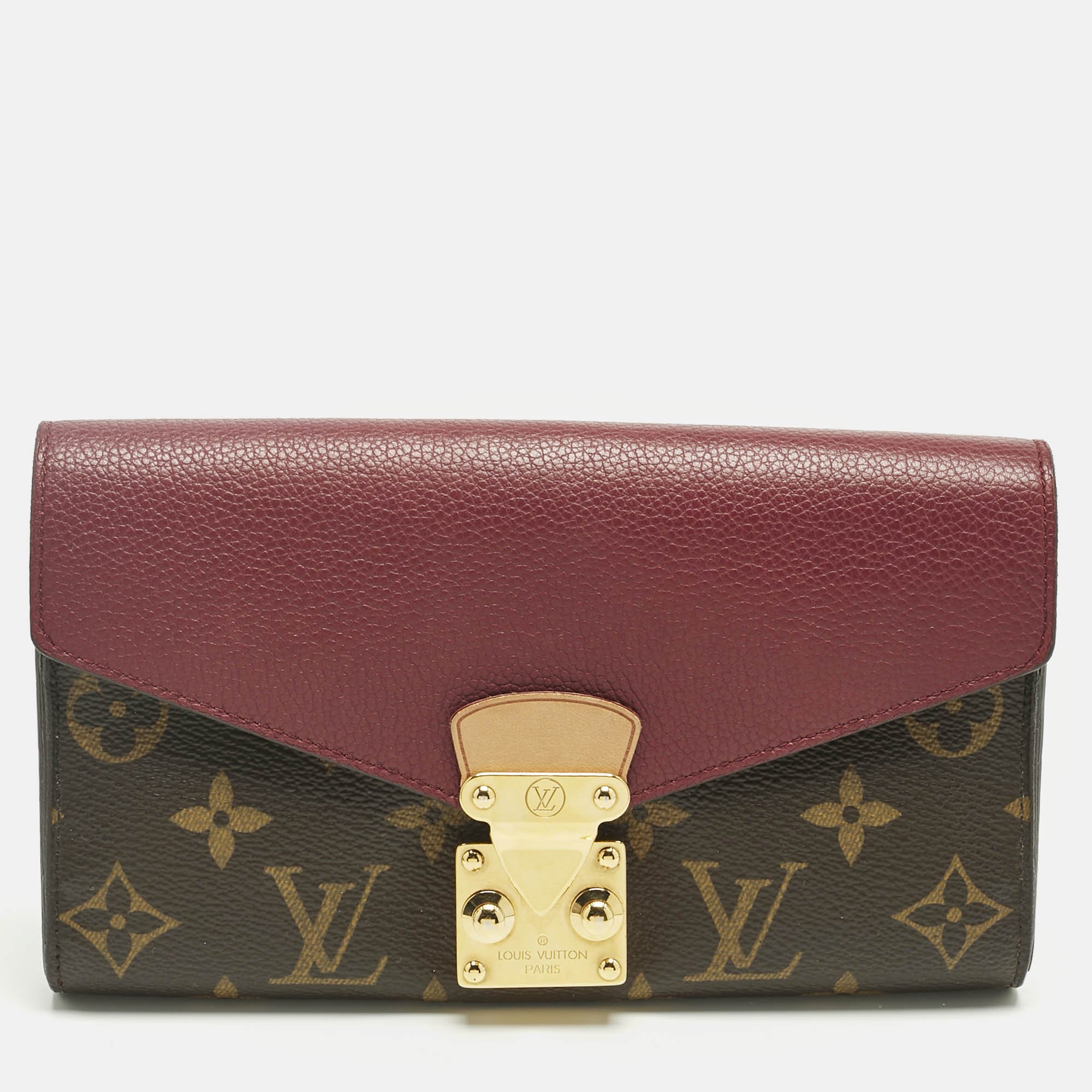 

Louis Vuitton Aurore Monogram Canvas Pallas Wallet, Burgundy