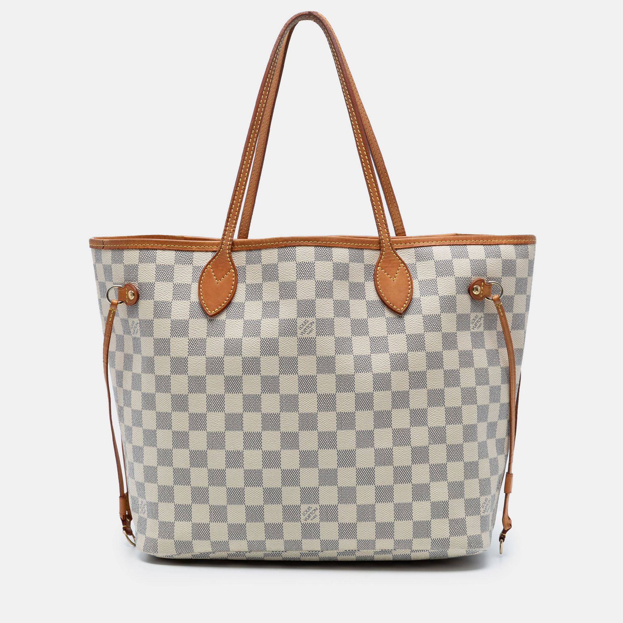 

Louis Vuitton White Damier Azur Neverfull MM