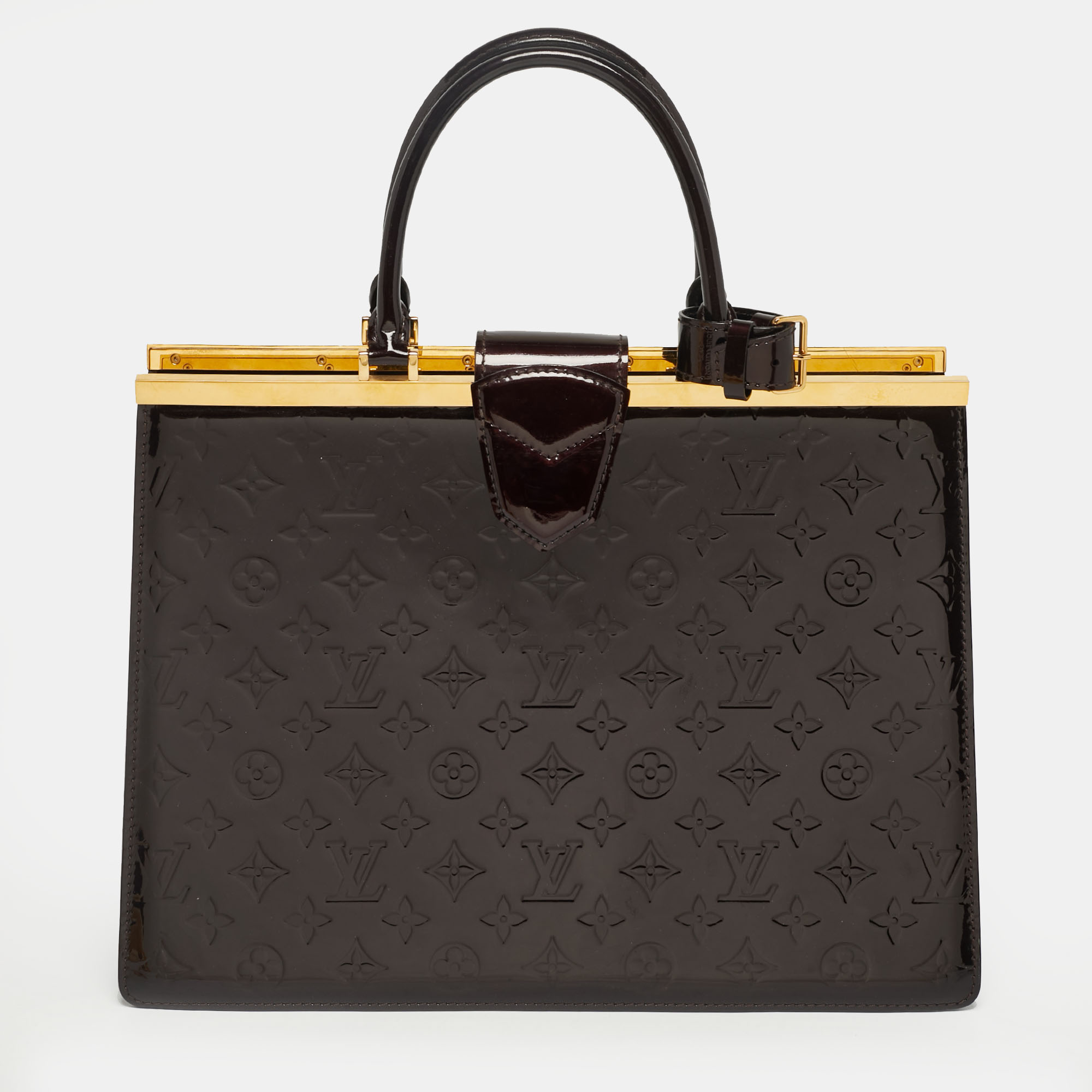 

Louis Vuitton Amarante Monogram Vernis Deesse GM Bag, Burgundy