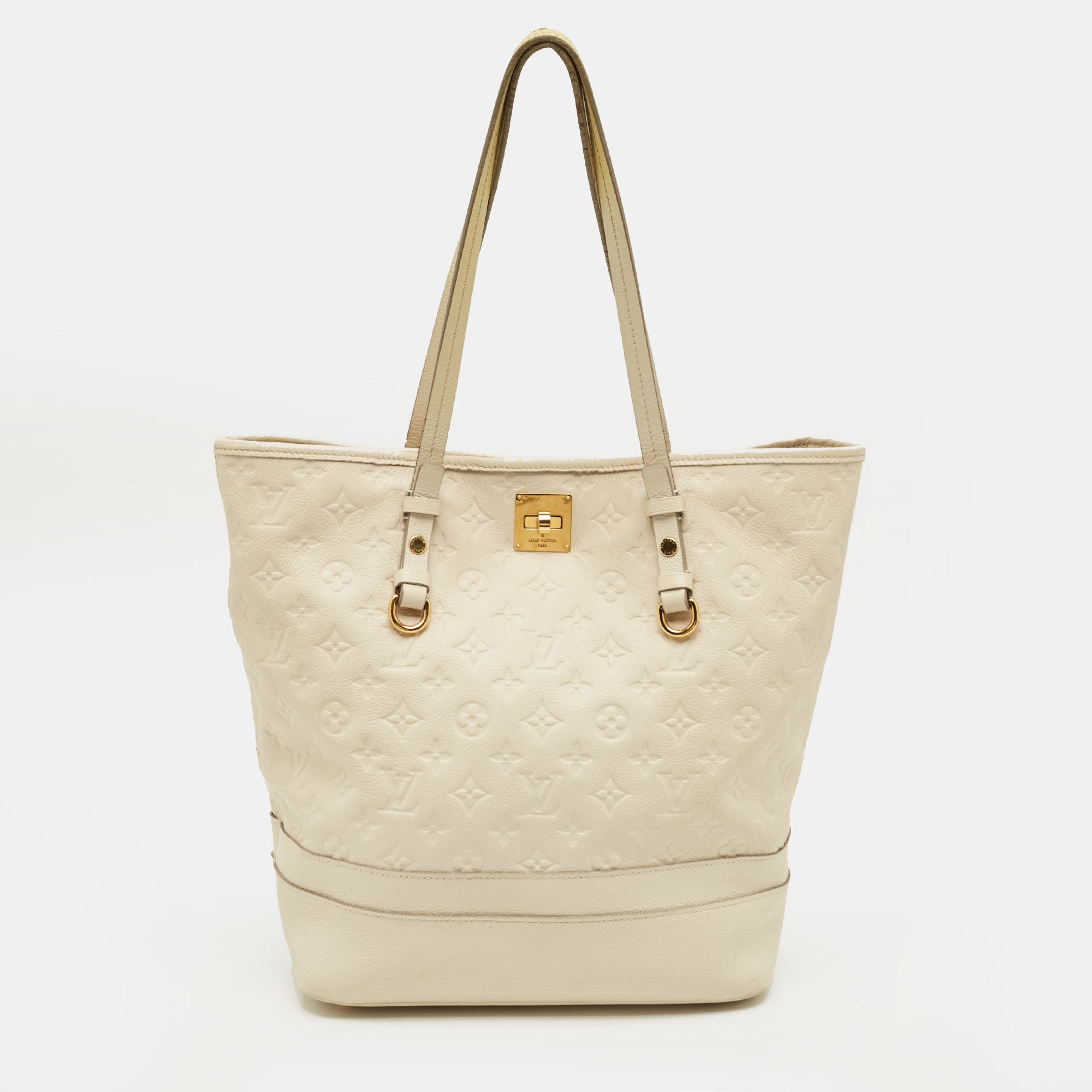 

Louis Vuitton Neige Monogram Empreinte Leather Citadine PM Bag, White