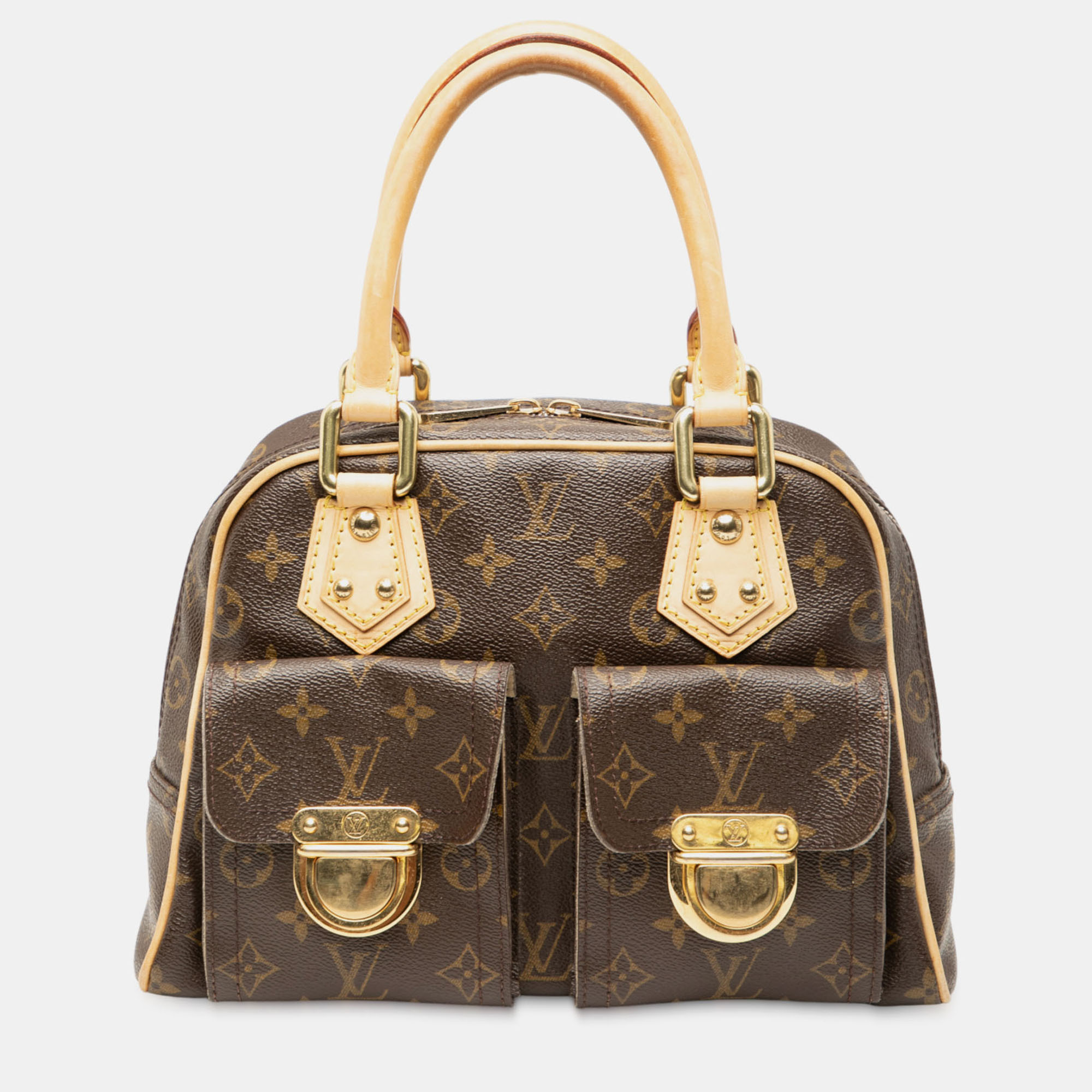 

Louis Vuitton Manhattan PM Monogram Canvas Satchel Bag, Brown