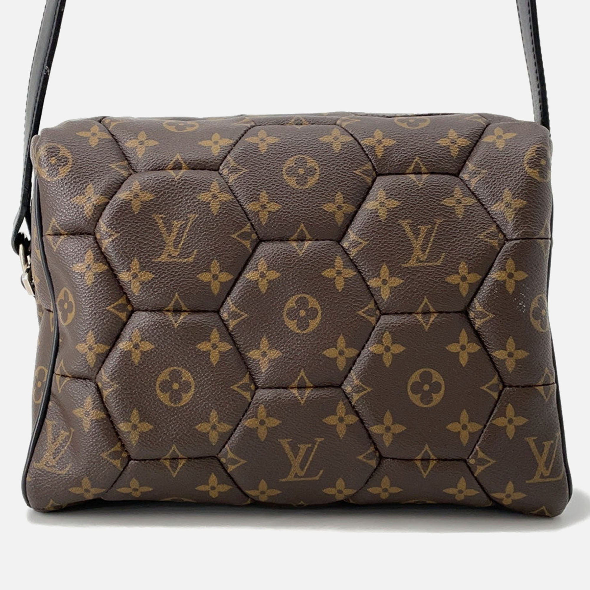 

Louis Vuitton Exagon Neo Trocadero Black Brown Monogram Macassar Canvas Crossbody Bag