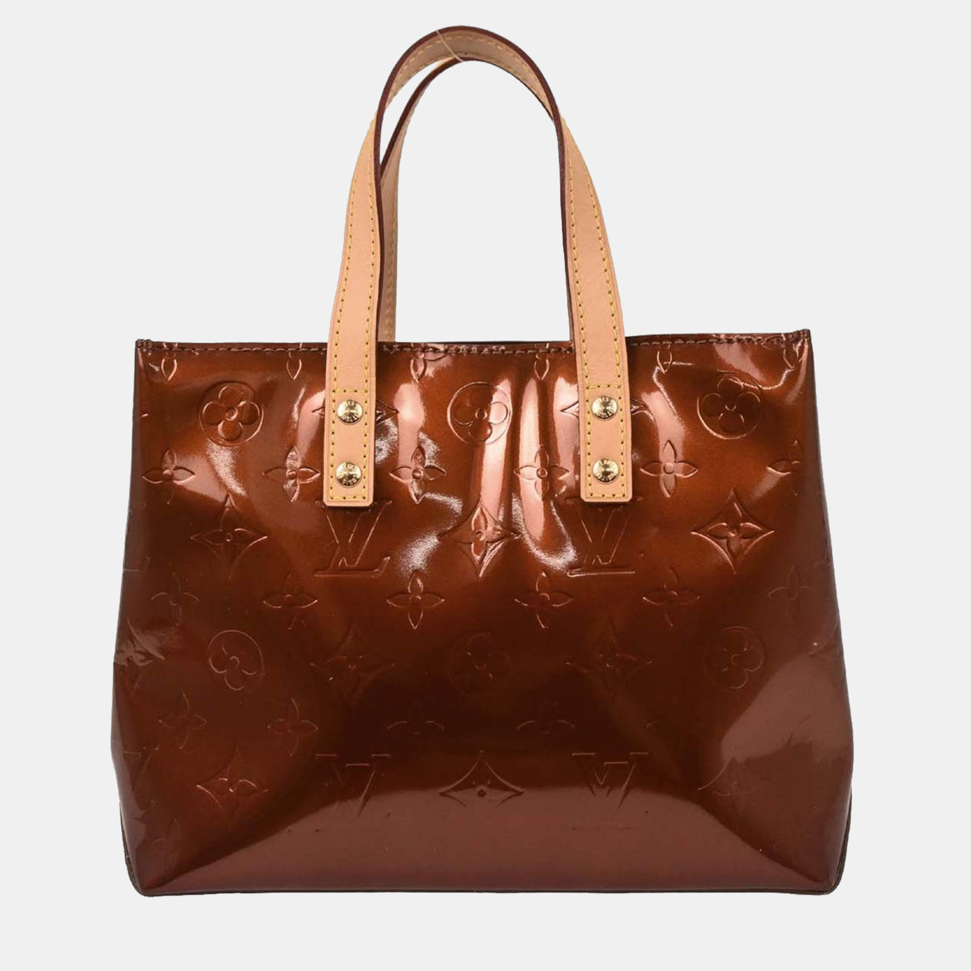 

Louis Vuitton Bronze Vernis Reade PM Tote Handbag, Brown