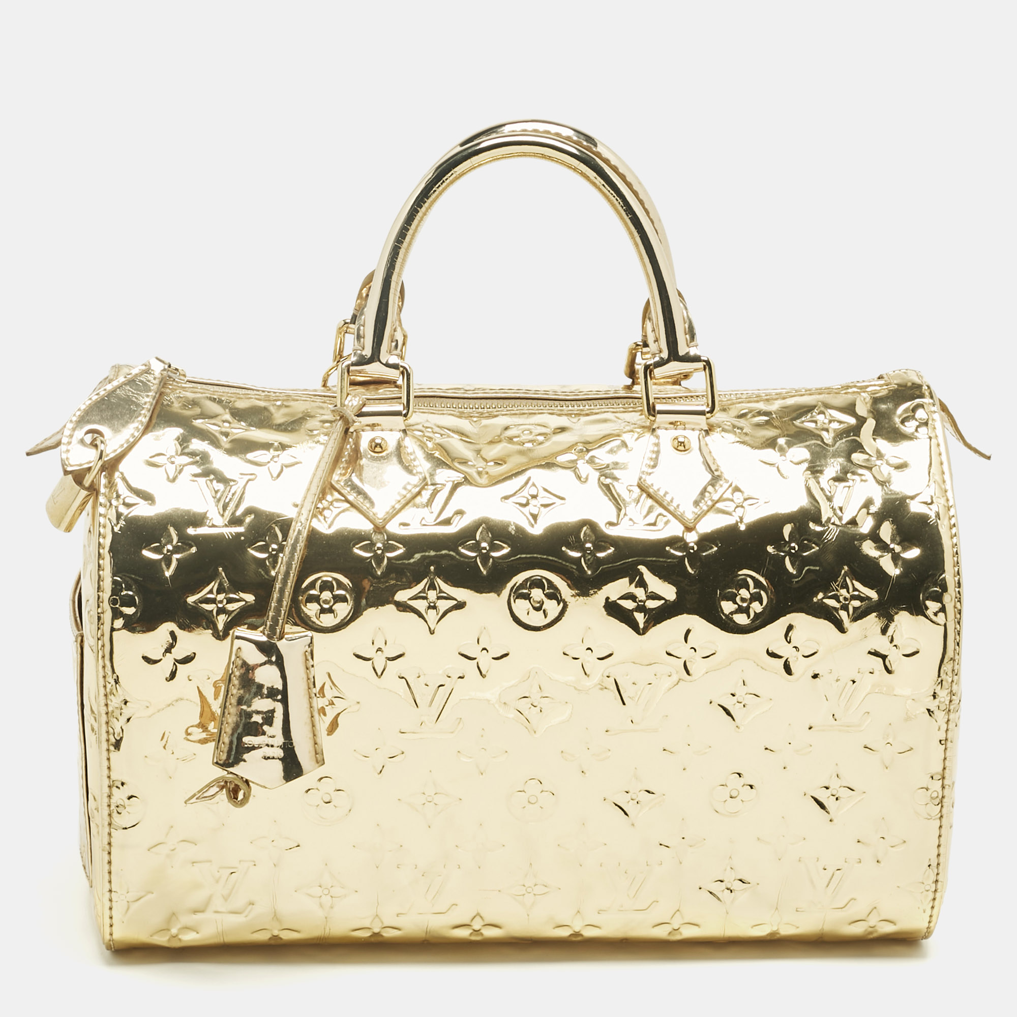 

Louis Vuitton Gold Monogram Limited Edition Miroir Speedy 30 Bag