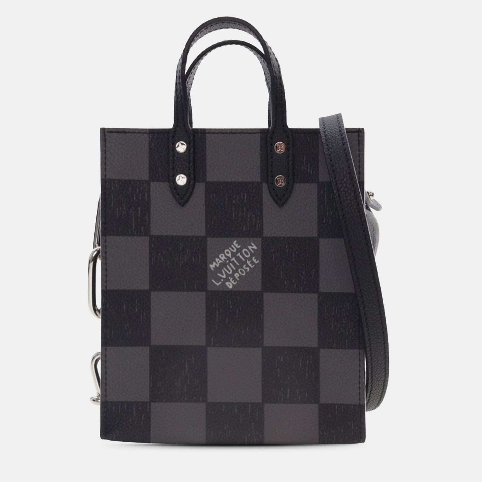 

Louis Vuitton Sac Plat  Damier Canvas Tote Bag, Black