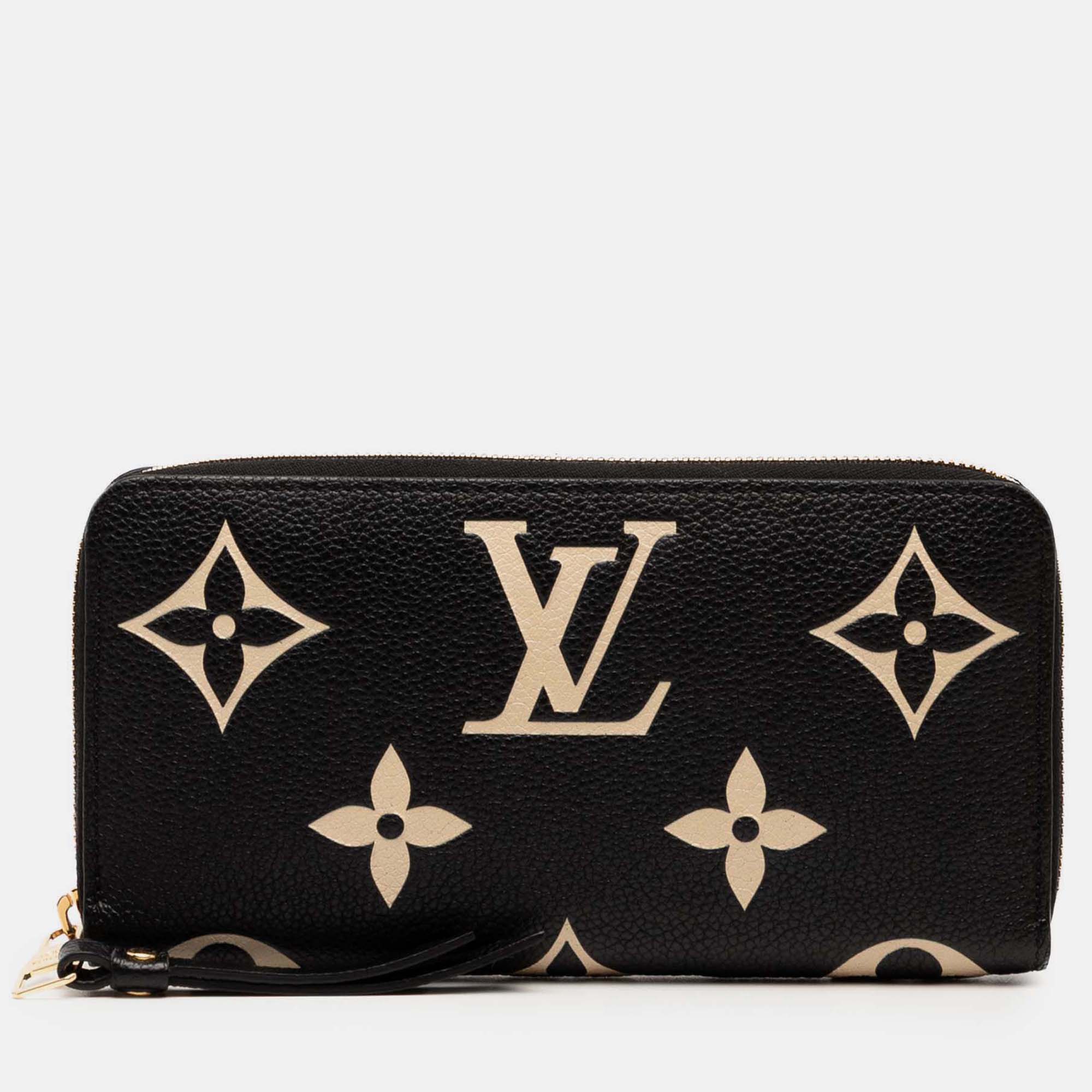 

Louis Vuitton Monogram Empreinte Giant Calfskin Leather Zippy Long Wallet, Black