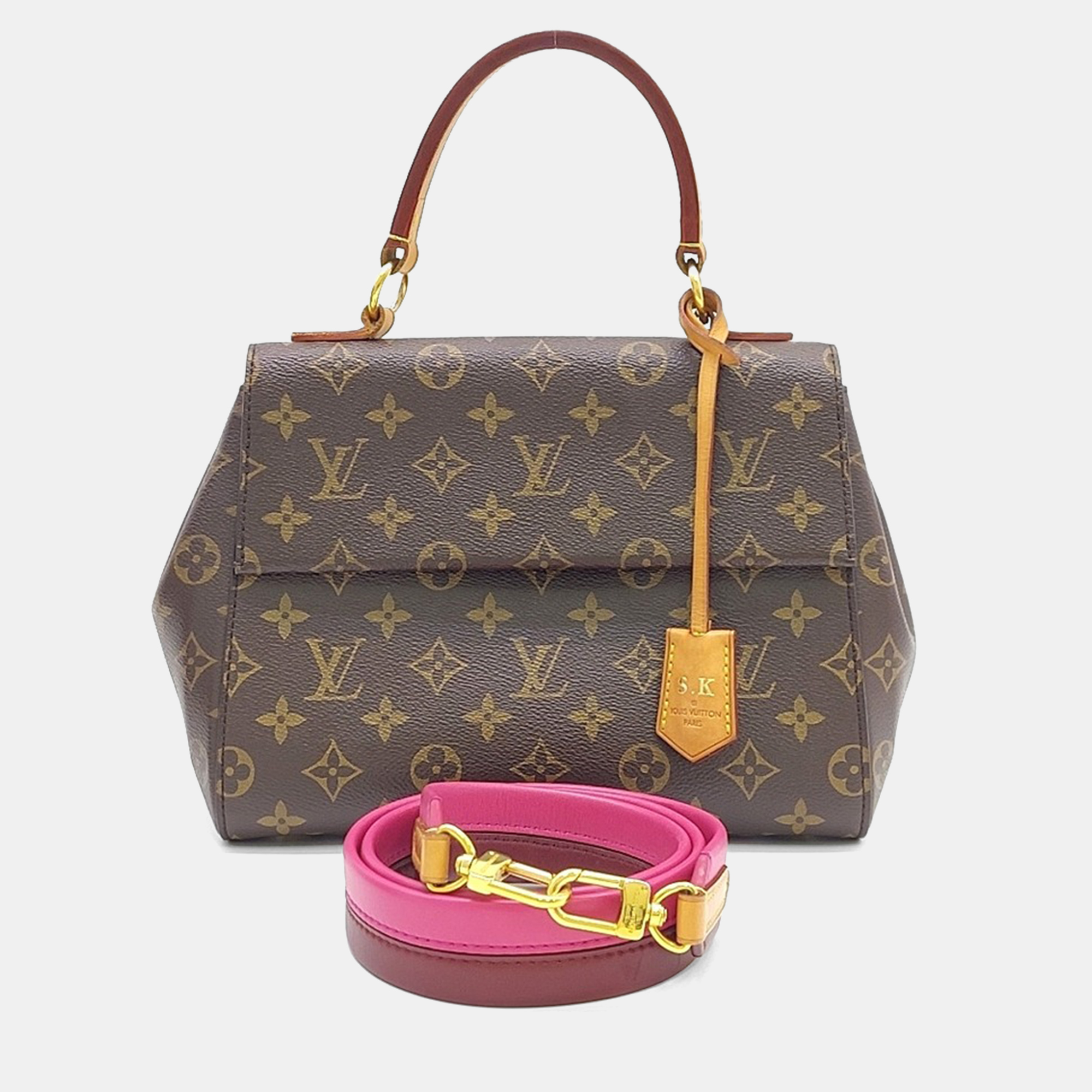 

Louis Vuitton Cluny BB Monogram Canvas Top Handle Bag, Brown