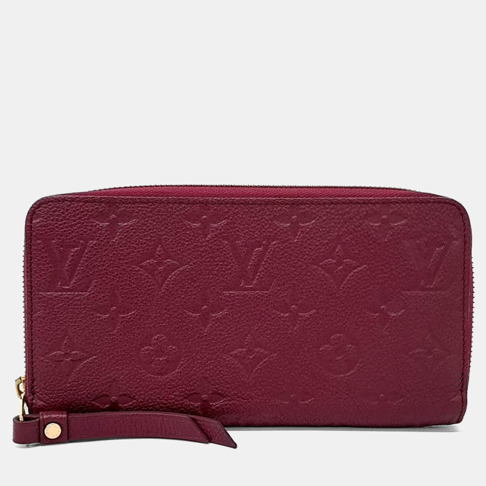 

Louis Vuitton Zippy Monogram Empreinte Leather Wallet, Red