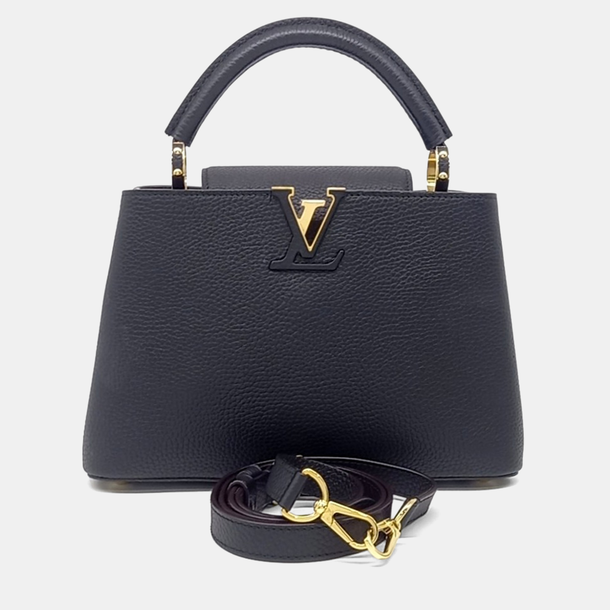 

Louis Vuitton Capucines BB Taurillon Leather Top Handle Bag, Black