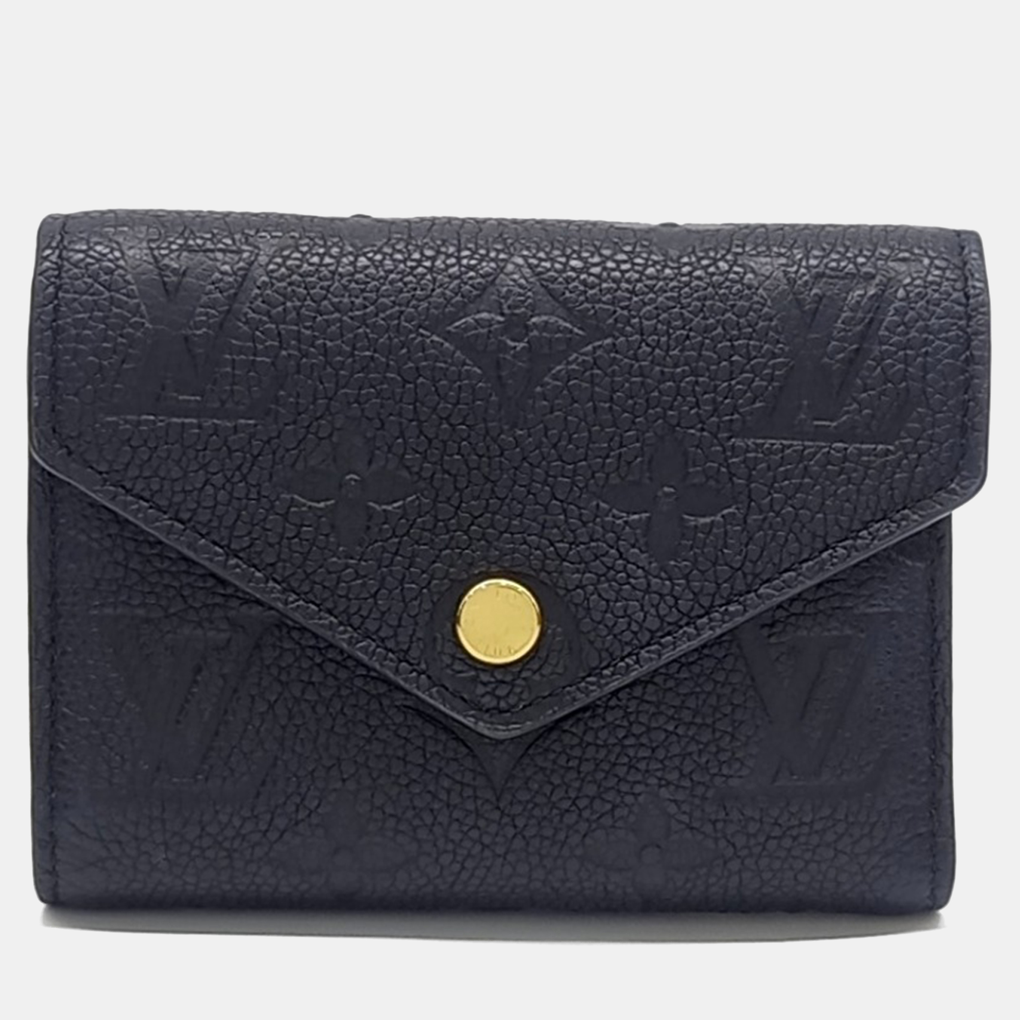 

Louis Vuitton Victorine Monogram Empreinte Leather Wallet, Black