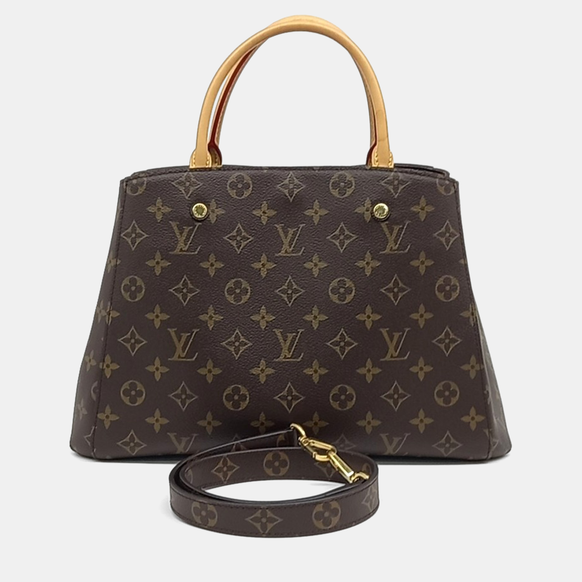 Pre-owned Louis Vuitton Brown Leather Montaigne Mm