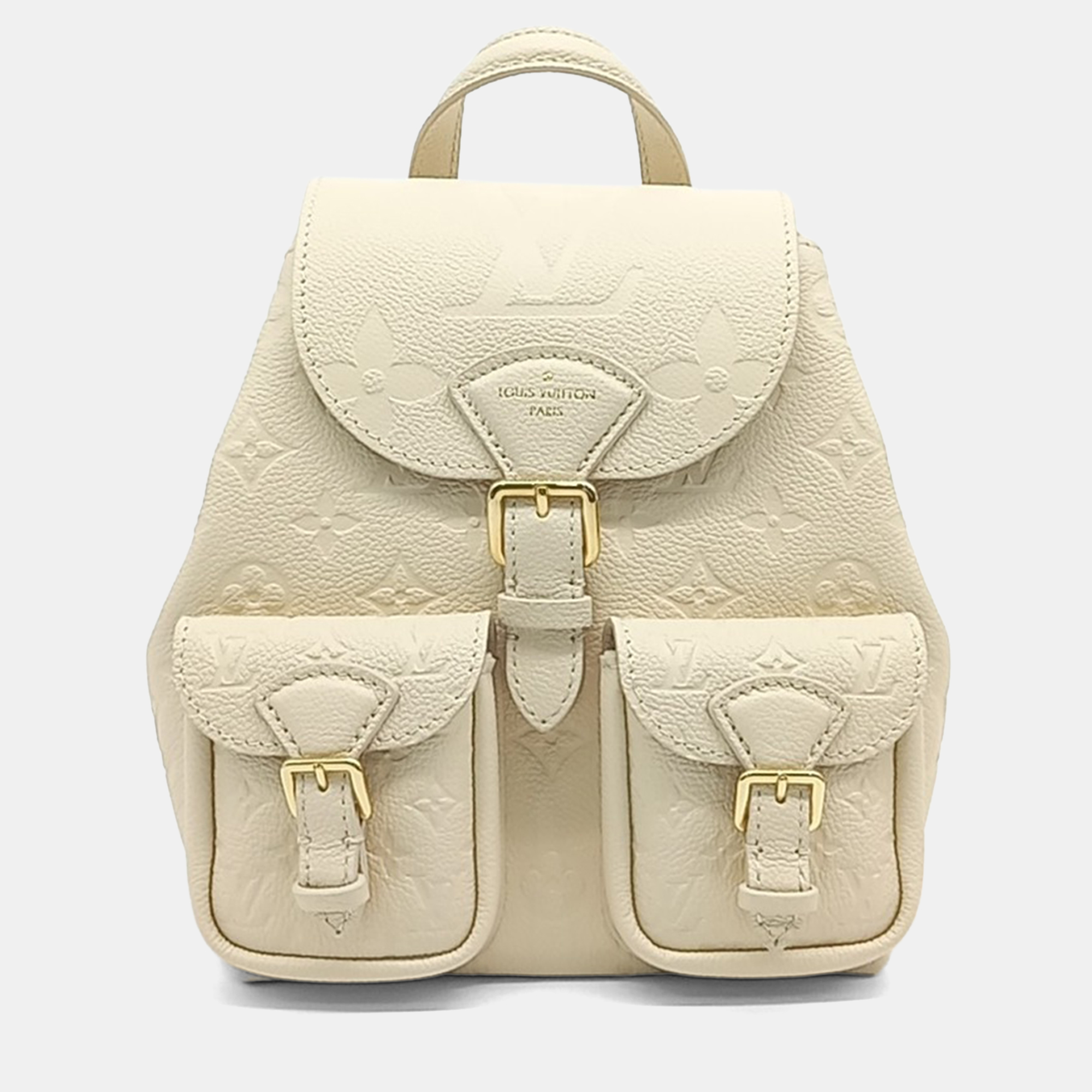 Pre-owned Louis Vuitton White Leather Empreinte Backup Backpack