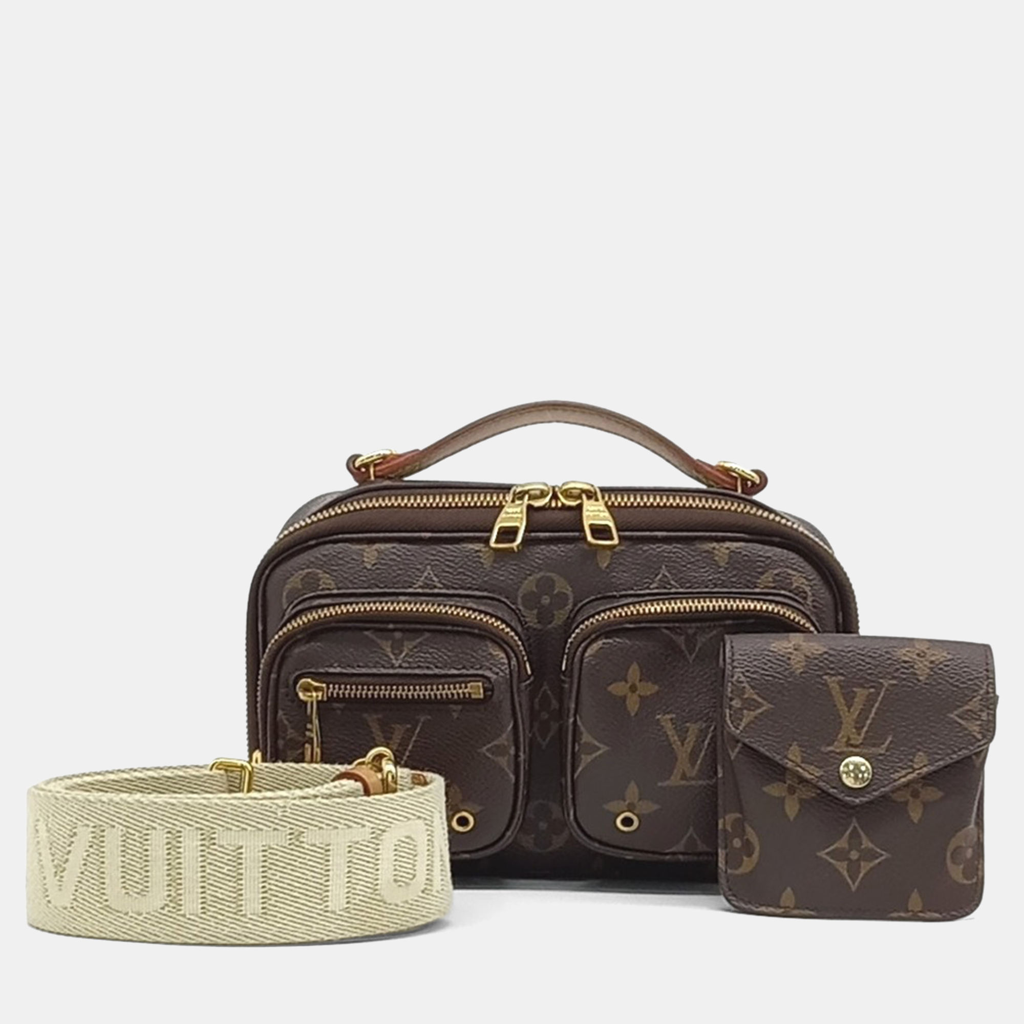 

Utility Canvas Crossbody Bag, Brown