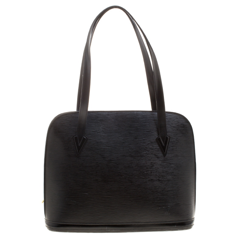 Pre Owned Louis Vuitton Black Epi Leather Lussac Bag