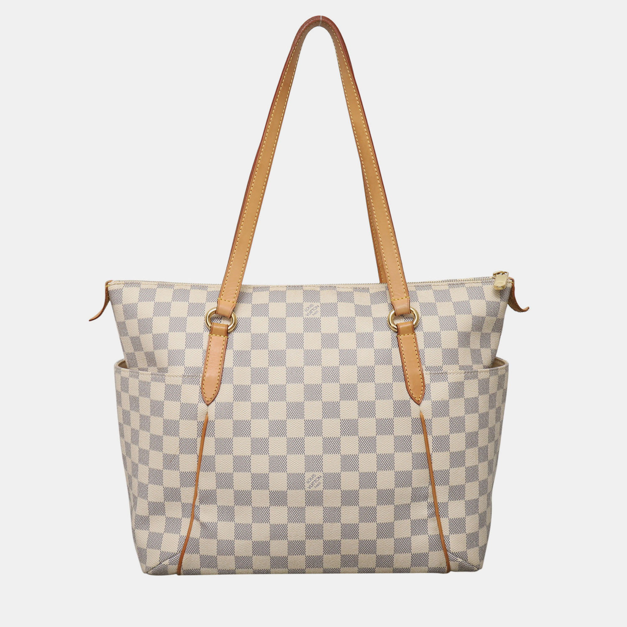 

Louis Vuitton Damier Azur Totally MM Shoulder Bag, White