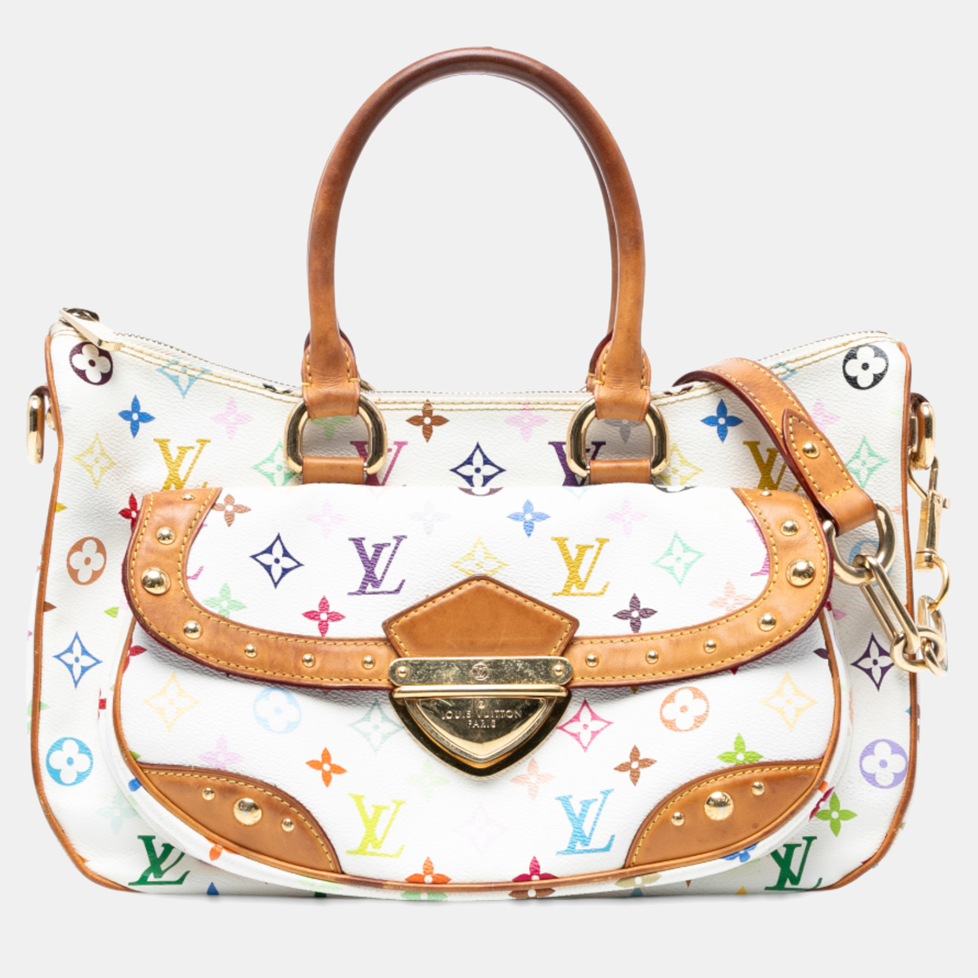 

Louis Vuitton White Monogram Multicolore Rita