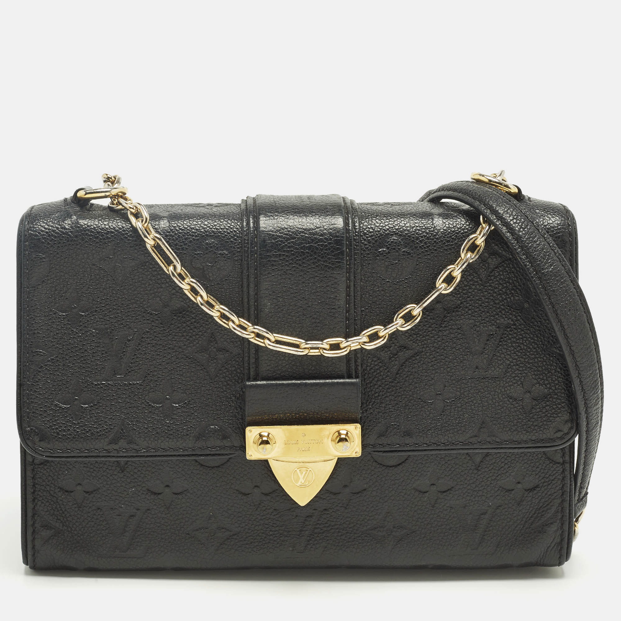

Louis Vuitton Black Monogram Empreinte Leather Saint Sulpice PM Bag