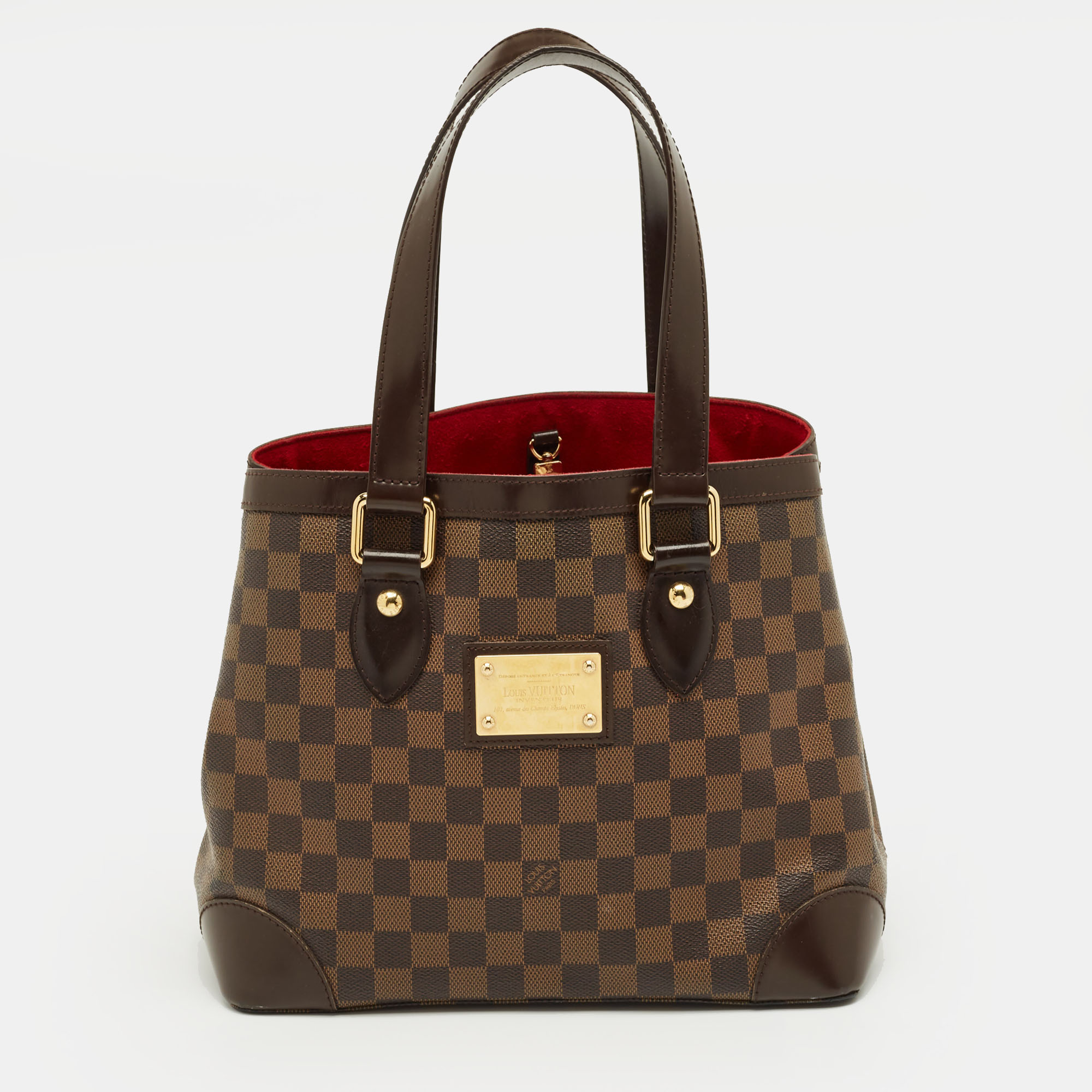 

Louis Vuitton Damier Ebene Canvas Hampstead PM Bag, Brown