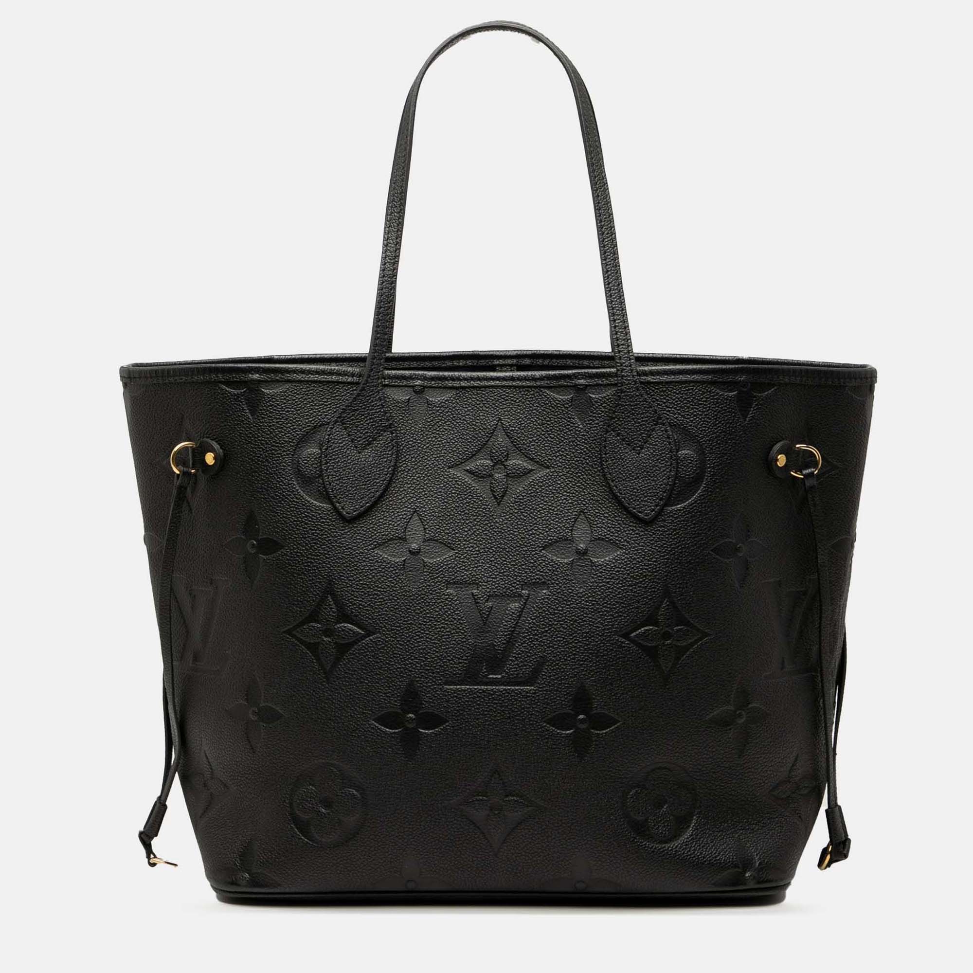 

Louis Vuitton Black Monogram Giant Empreinte Neverfull MM