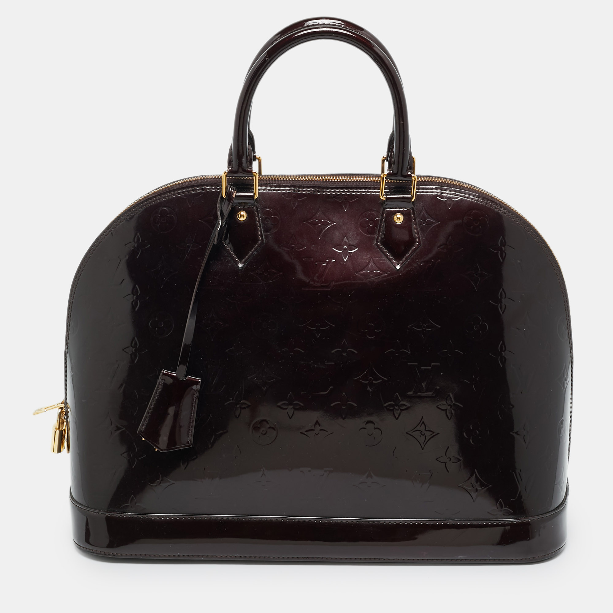 

Louis Vuitton Alma GM Amarante Monogram Vernis Bag, Burgundy