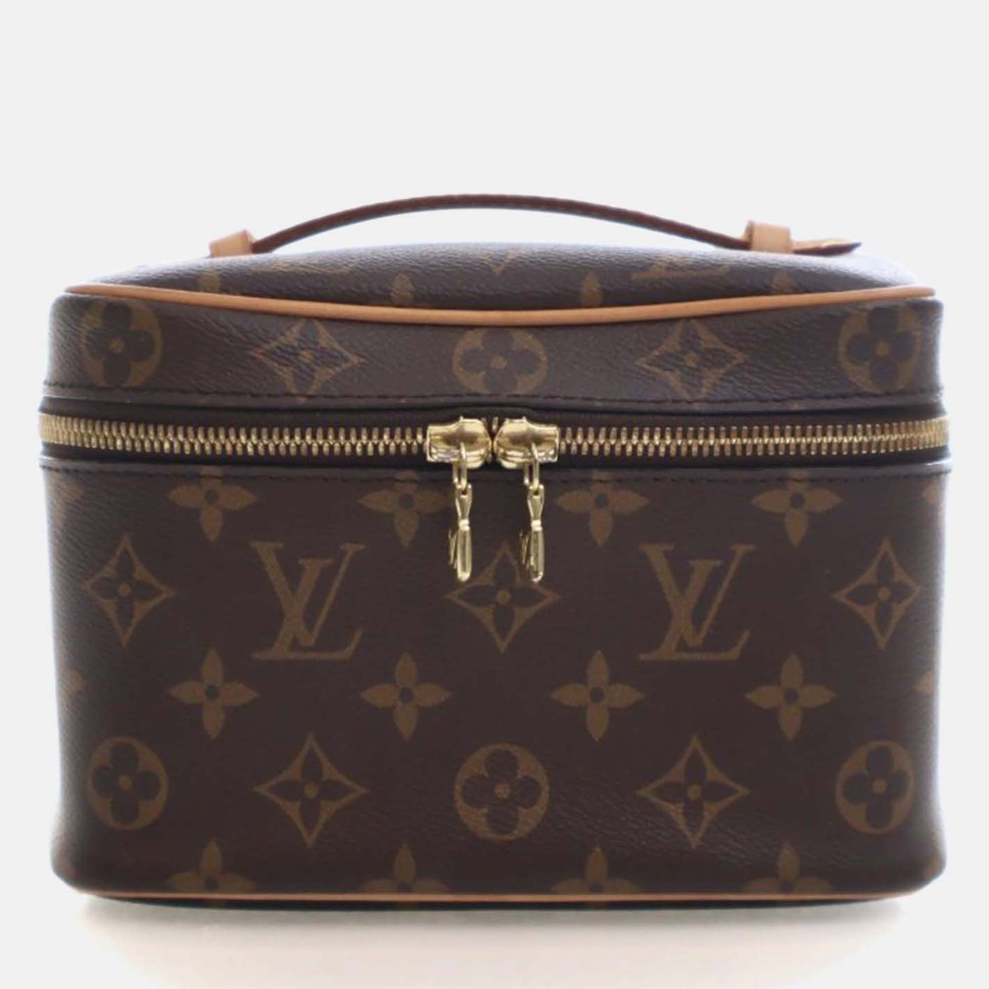 Pre-owned Louis Vuitton Monogram Nice Mini In Brown