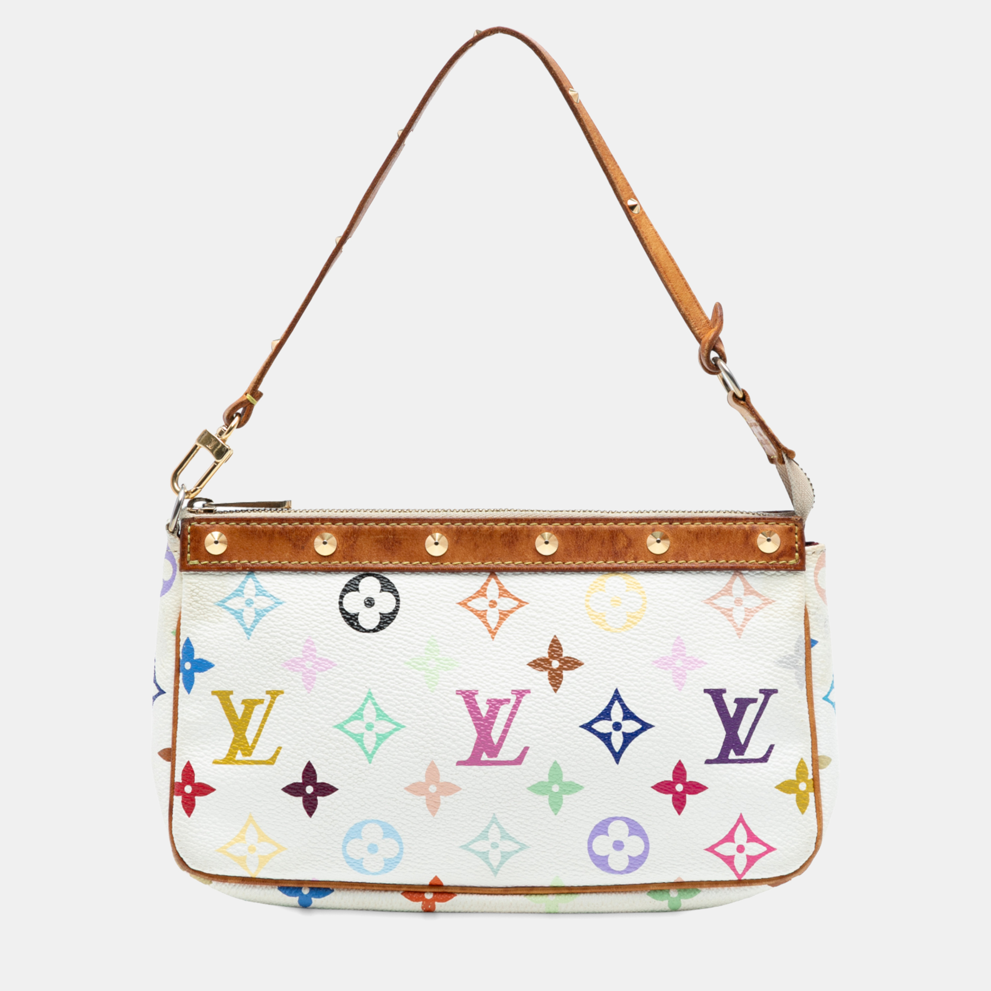 

Louis Vuitton White Monogram Multicolore Pochette Accessoires