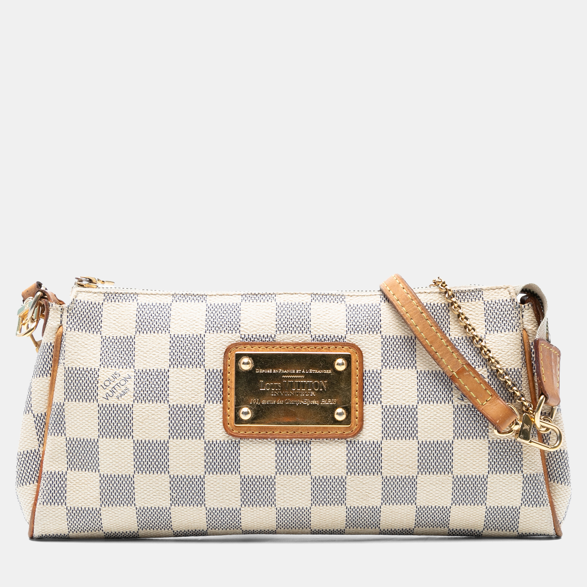 

Louis Vuitton White Damier Azur Eva Bag