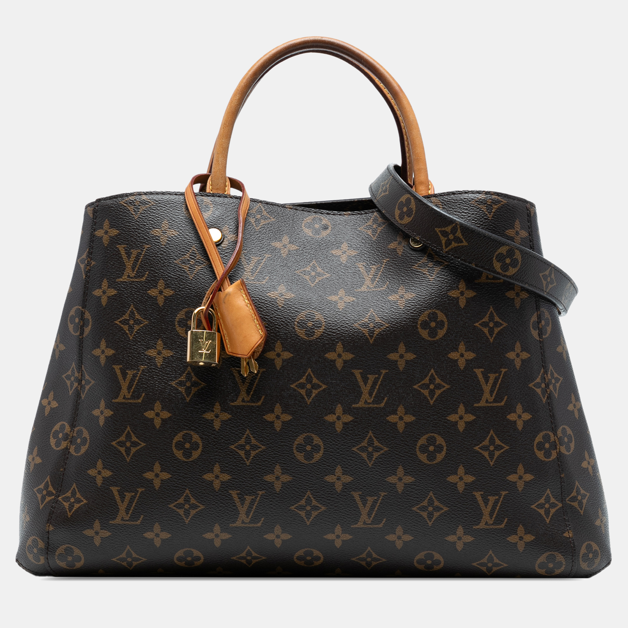 Pre-owned Louis Vuitton Brown Monogram Montaigne Gm