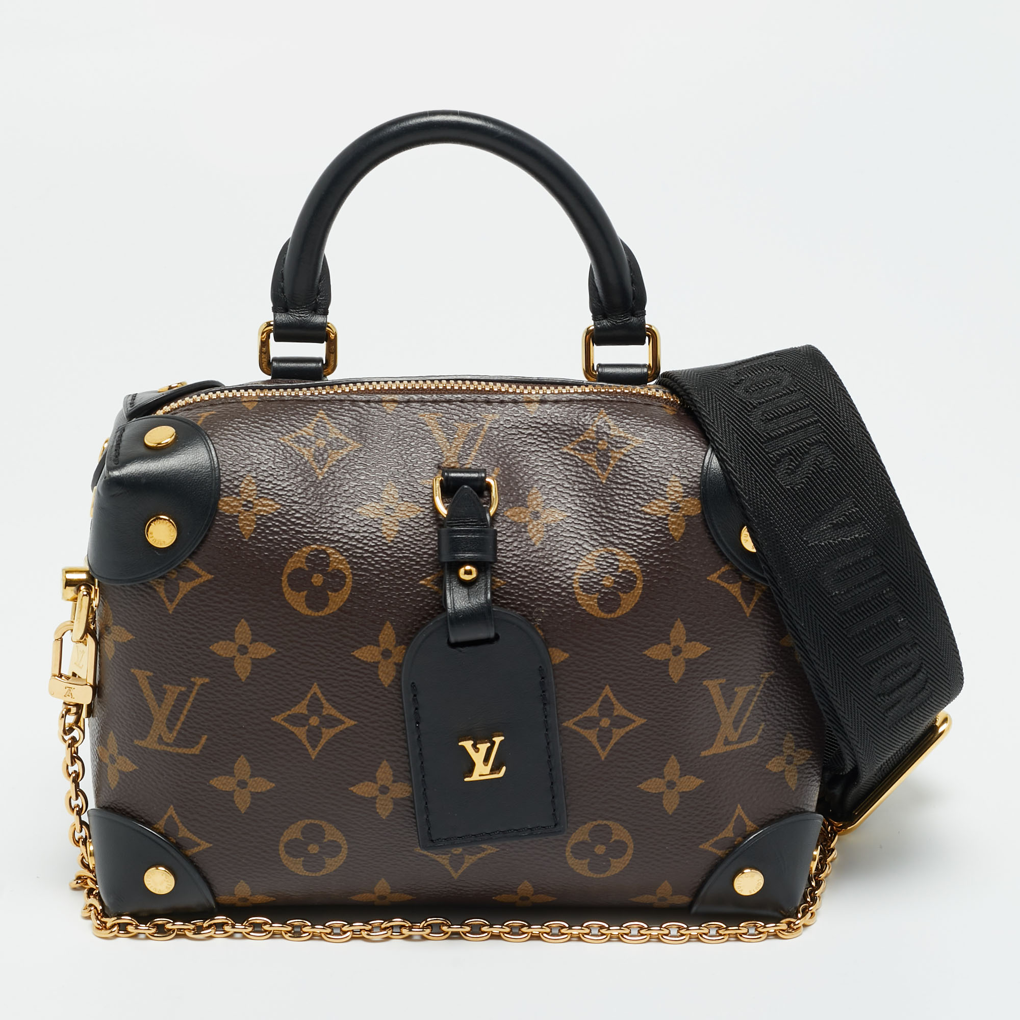 

Louis Vuitton Black Monogram Canvas and Leather Petite Malle Souple Bag