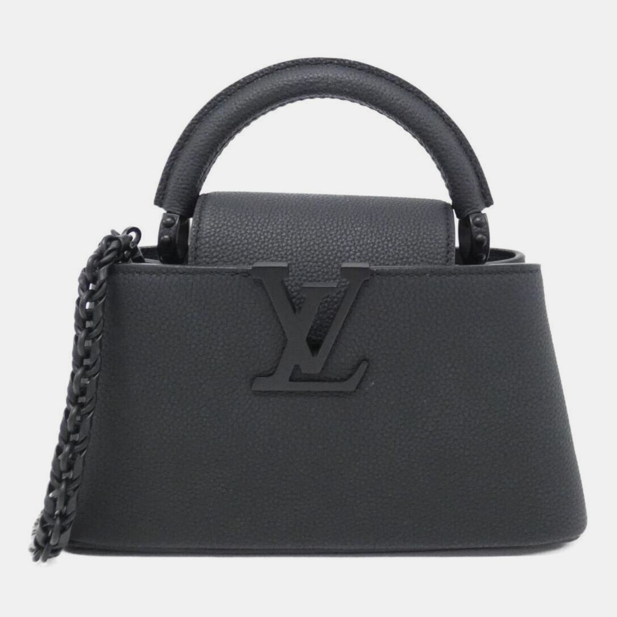 

Louis Vuitton Capucines EW Black Calf Leather Mini Handbag