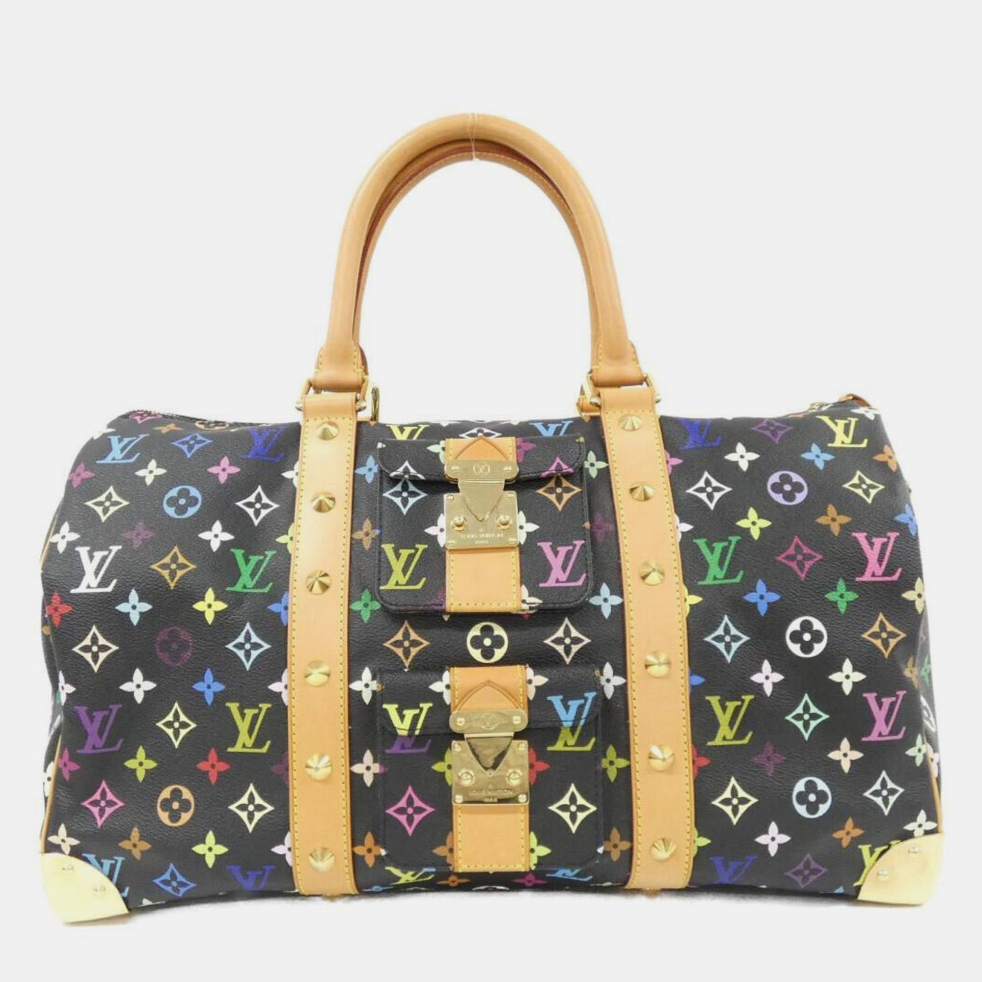 

Louis Vuitton Multicolor Keepall  Boston Bag, Black