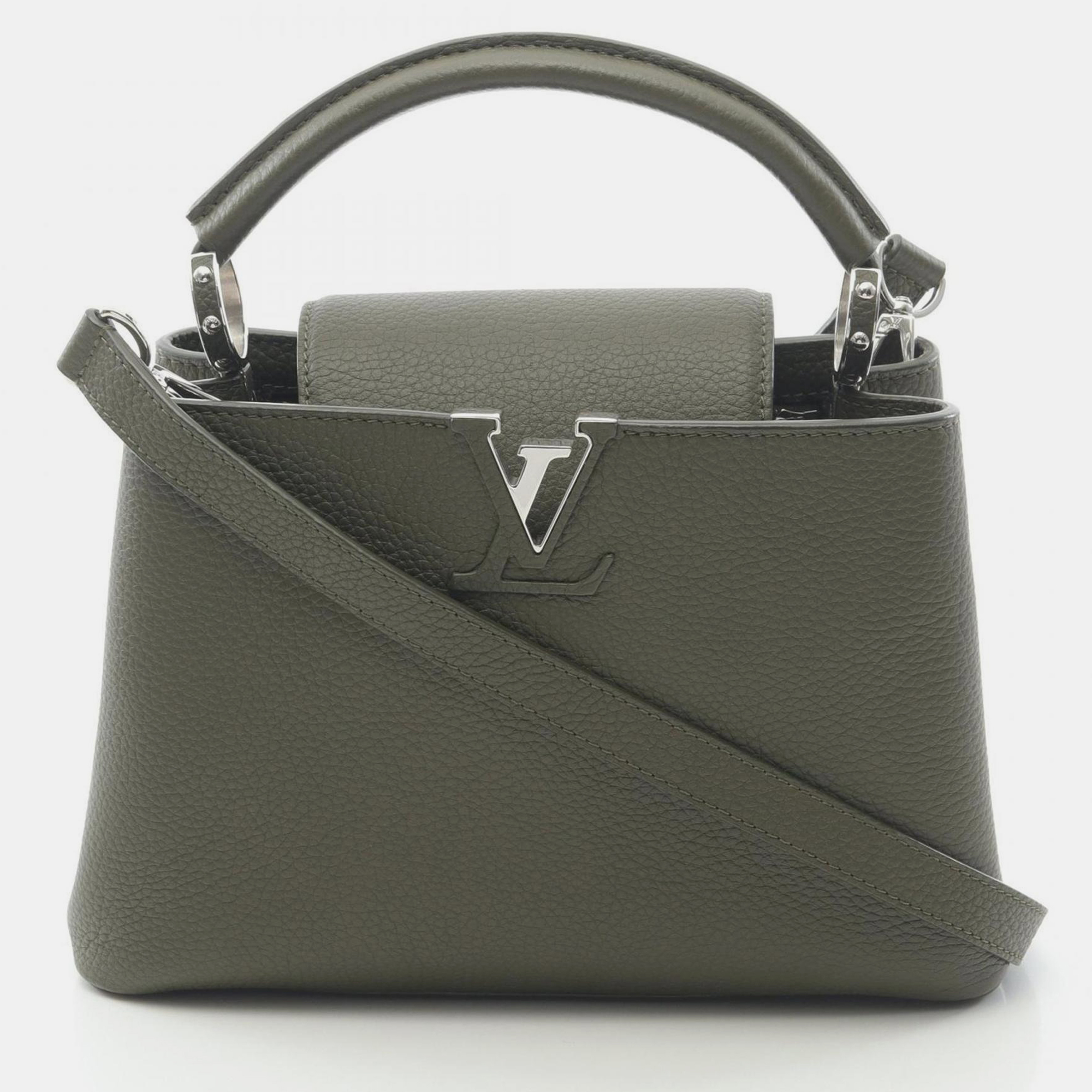 

Louis Vuitton Capucines Bb Handbag In Taurillon Leather Khaki, Green