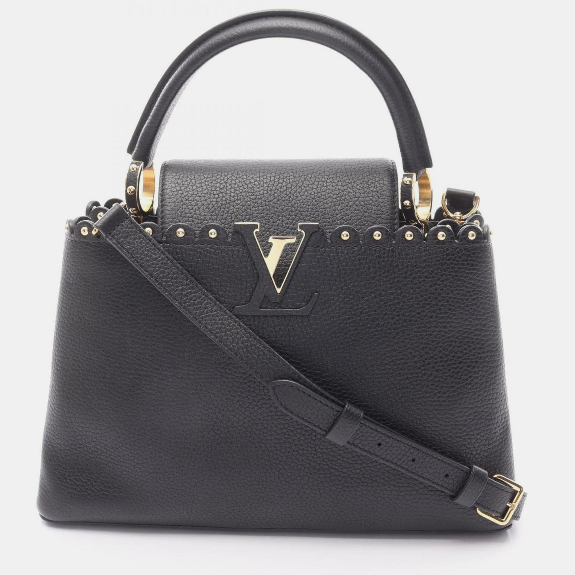 

Louis Vuitton Capucines Pm Handbag In Taurillon Leather Black