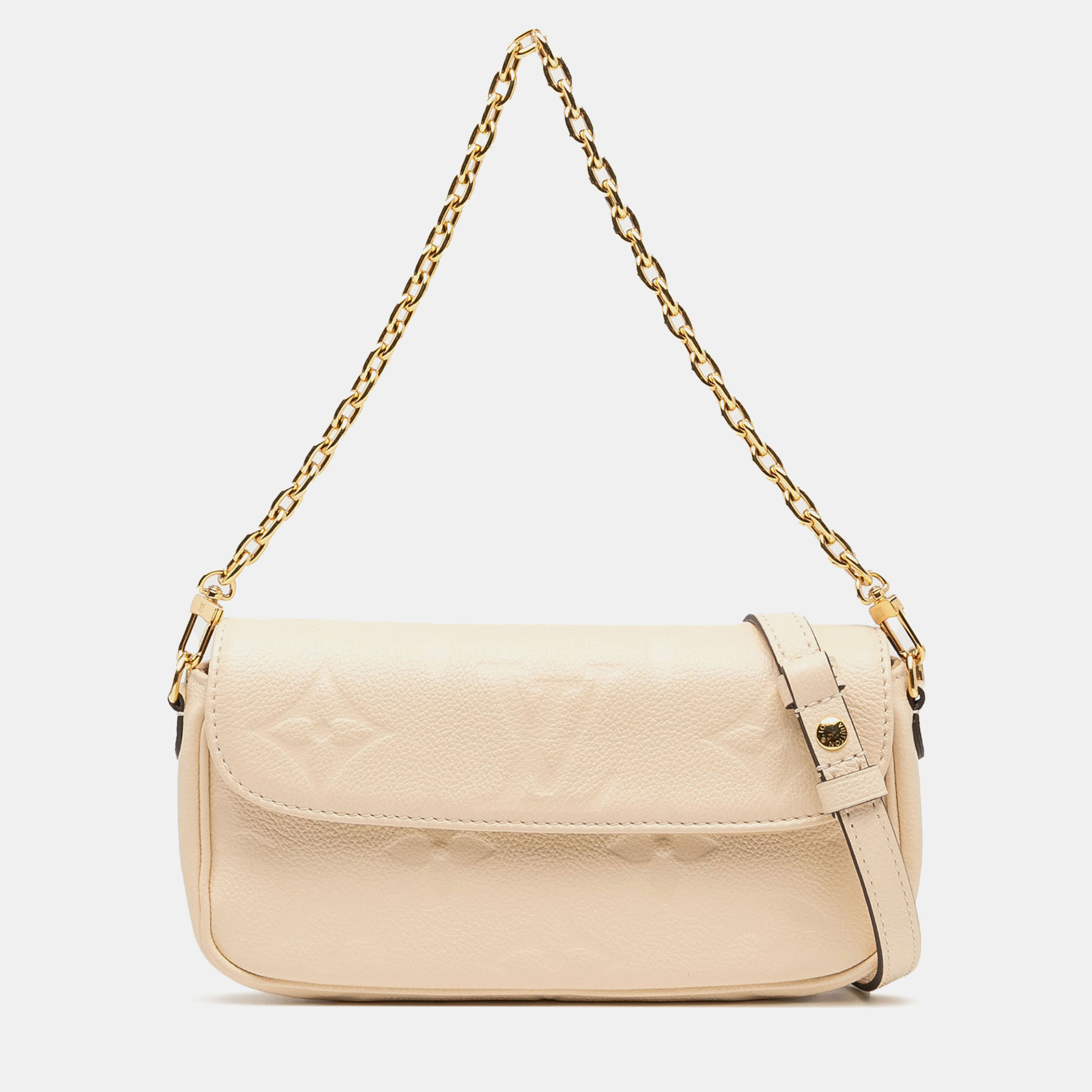 Pre-owned Louis Vuitton Brown Monogram Empreinte Giant Ivy Wallet On Chain