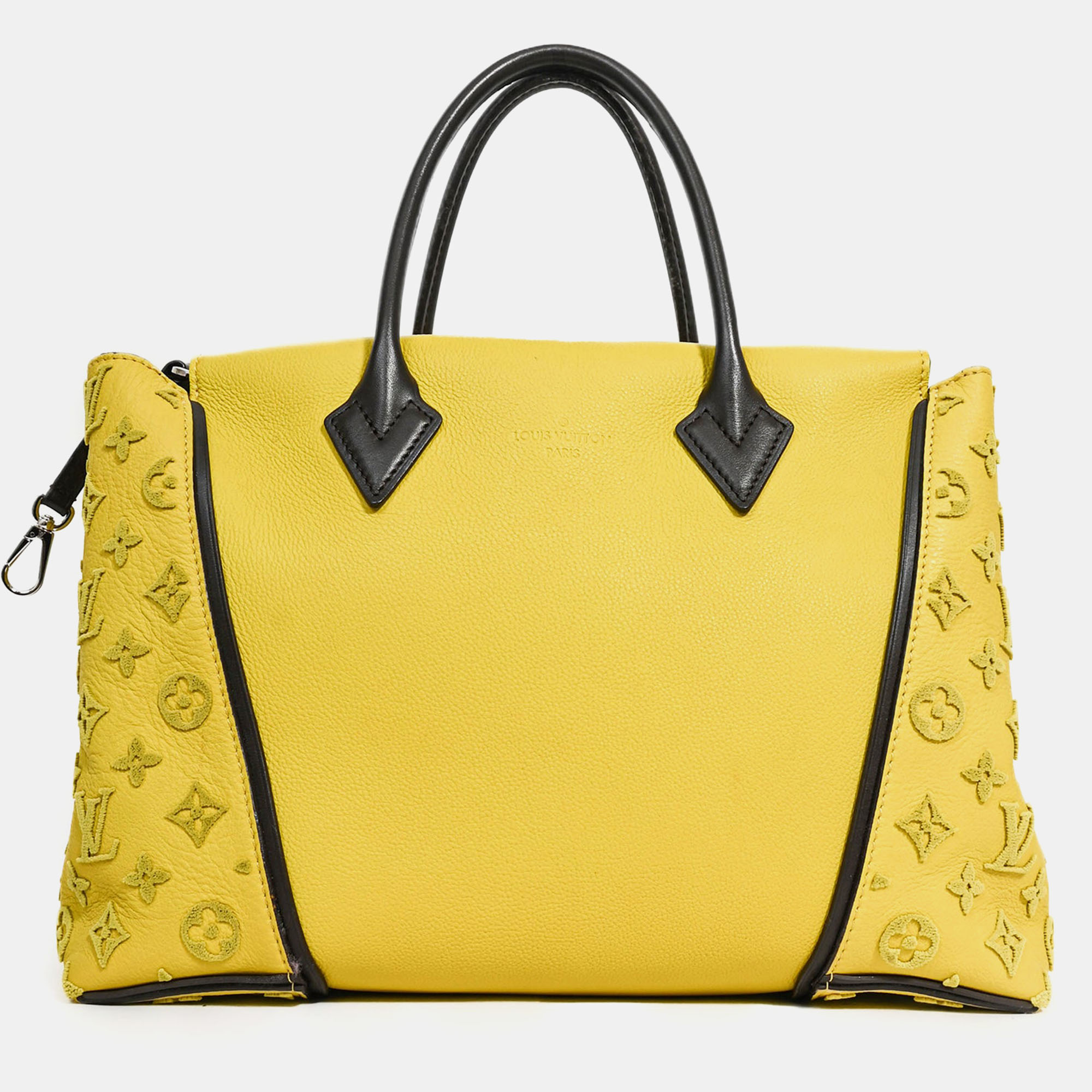 

Louis Vuitton Green Leather Suede Monogram 'Veau Cachemire Tuffetage' PM Tote