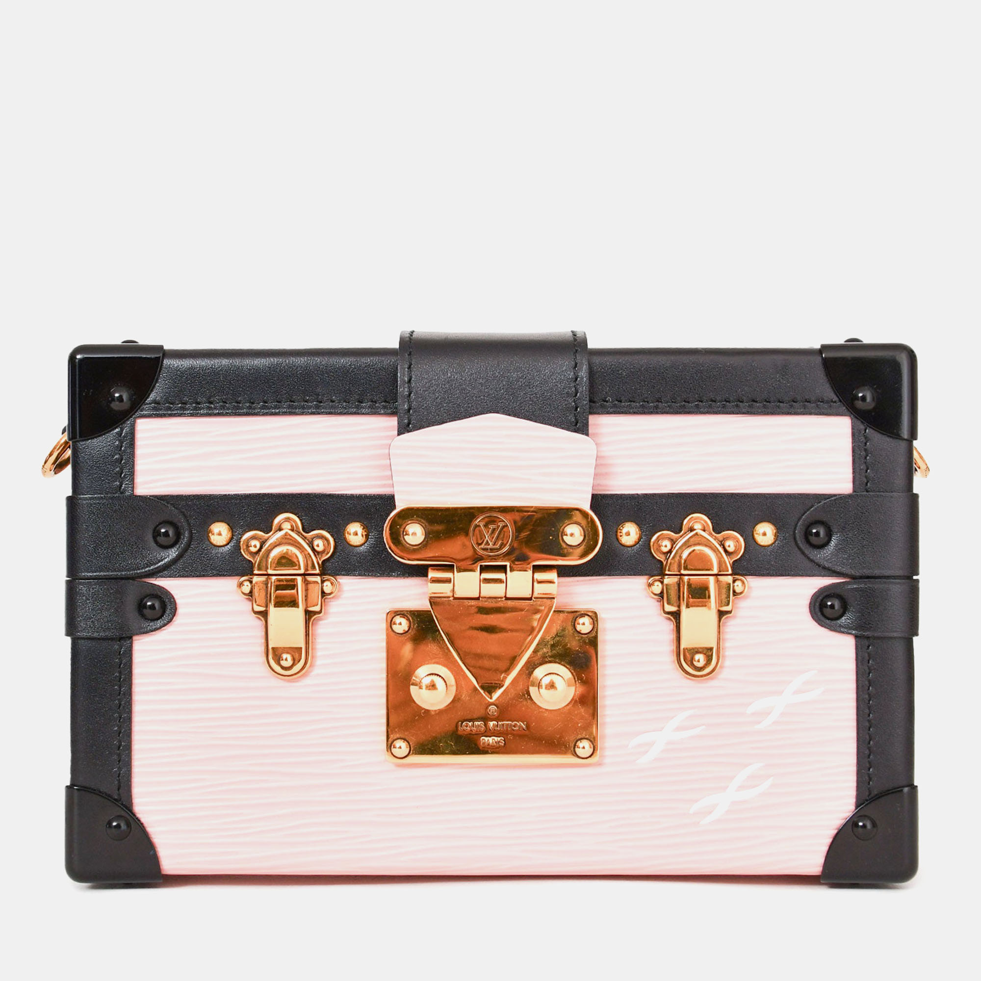 

Louis Vuitton Pink/Black Epi Leather 'Petit Malle' with Strap