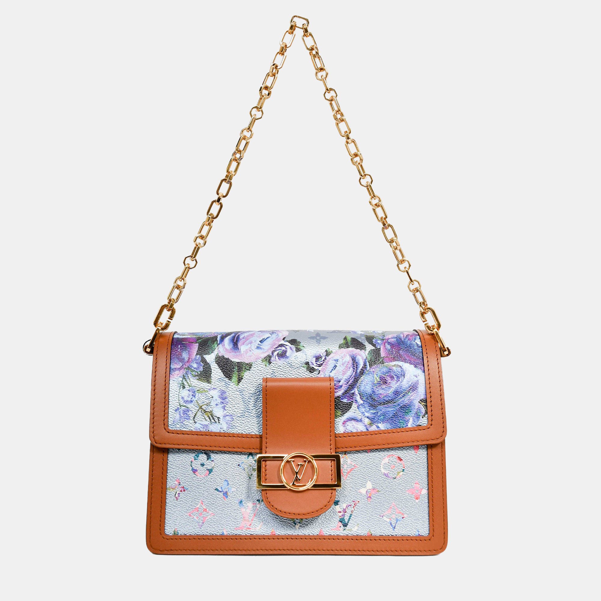 

Louis Vuitton Metallic Blue Monogram 'Garden Dauphine' MM Bag