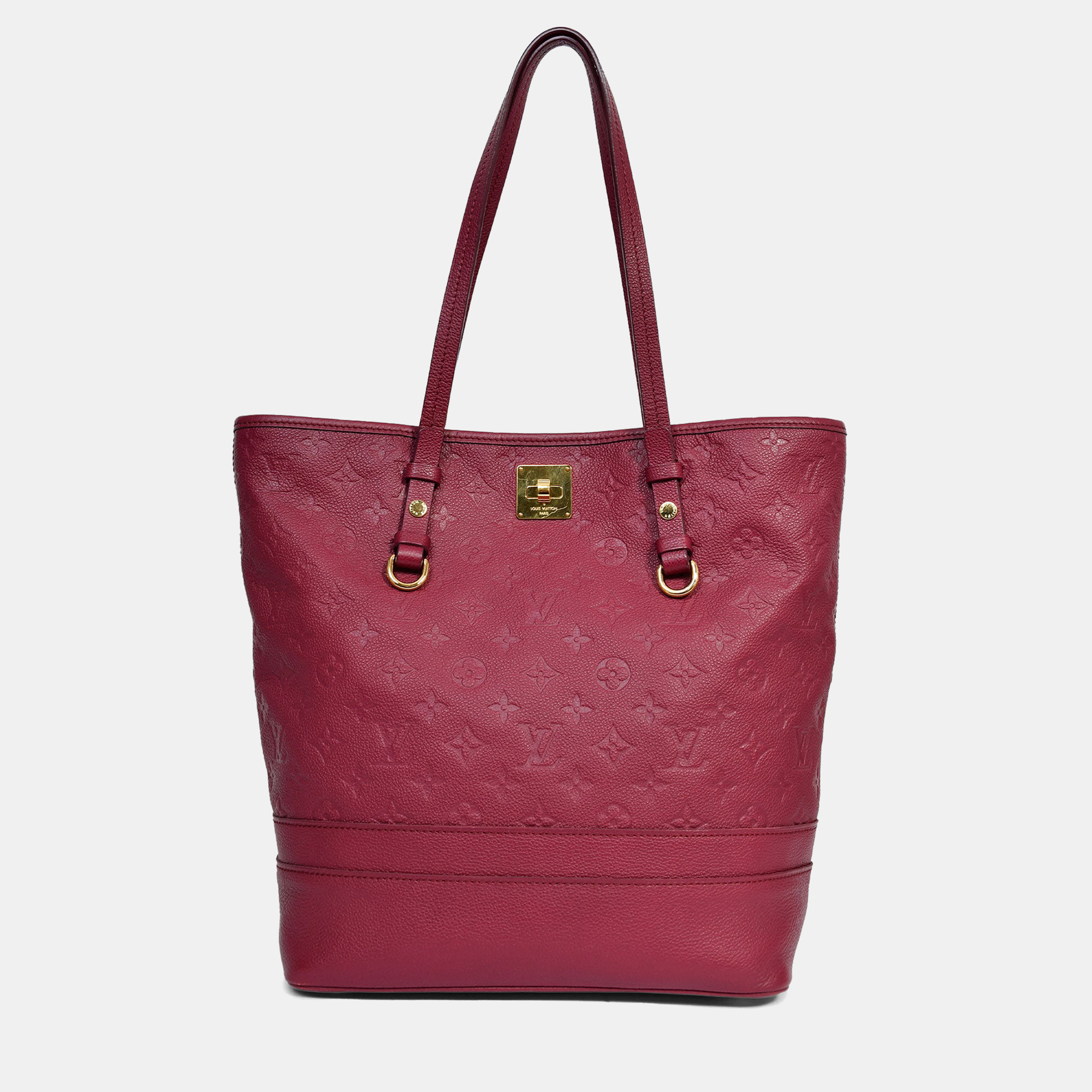 

Louis Vuitton Burgundy Leather Monogram Empreinte 'Citadine' PM Bag