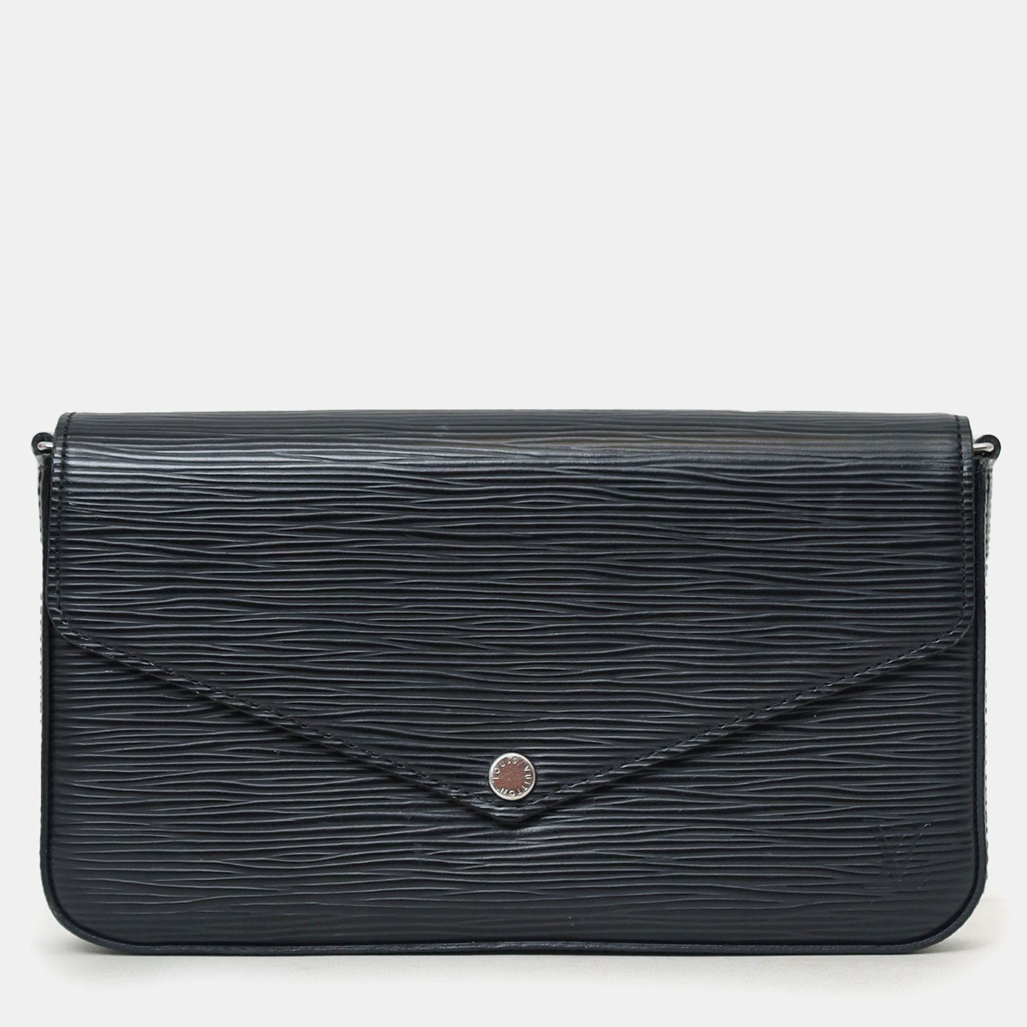 

Louis Vuitton 2022 Black Epi Leather Felicie Pochette Bag With Inserts