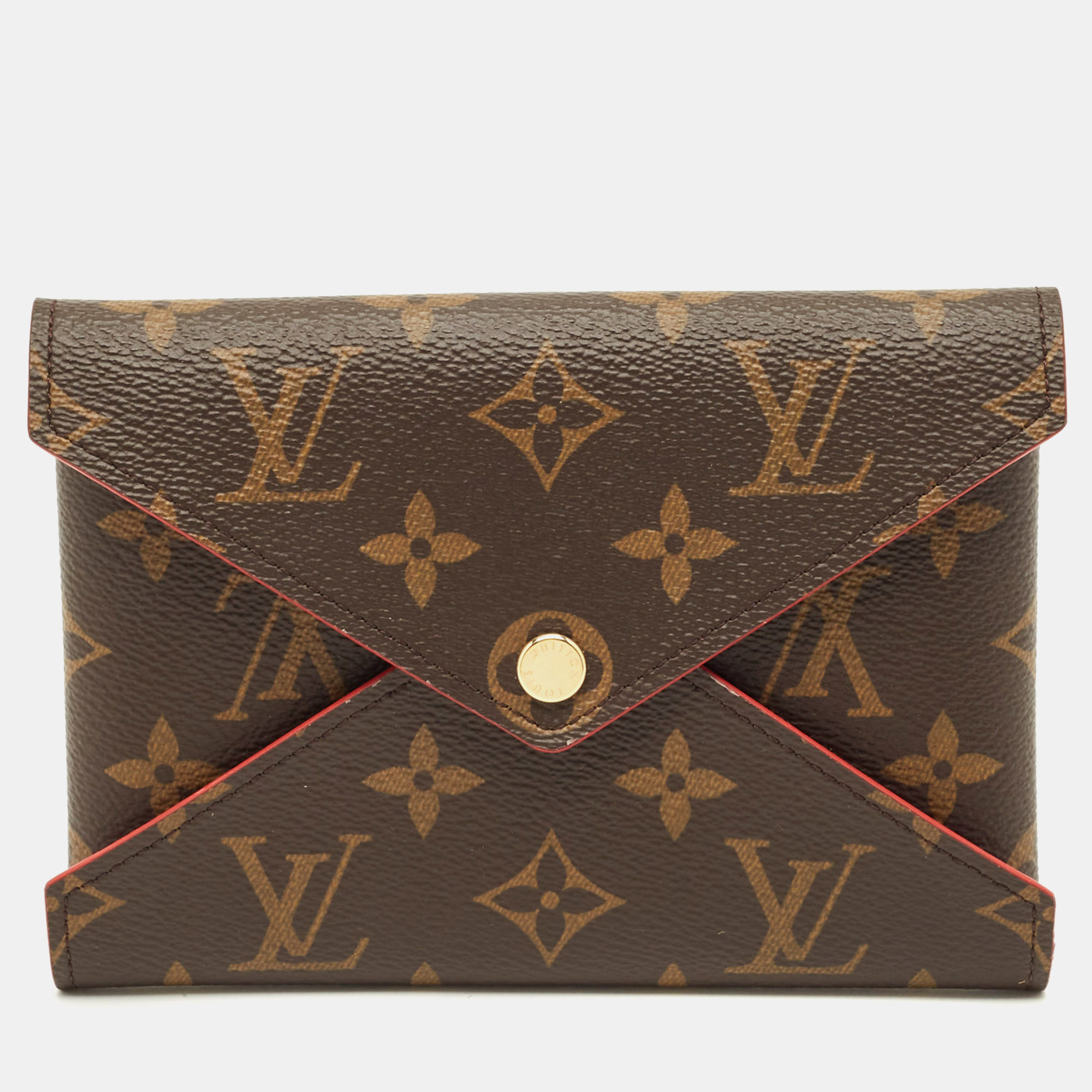 Pre-owned Louis Vuitton Kirigami Monogram Canvas Pochette In Brown