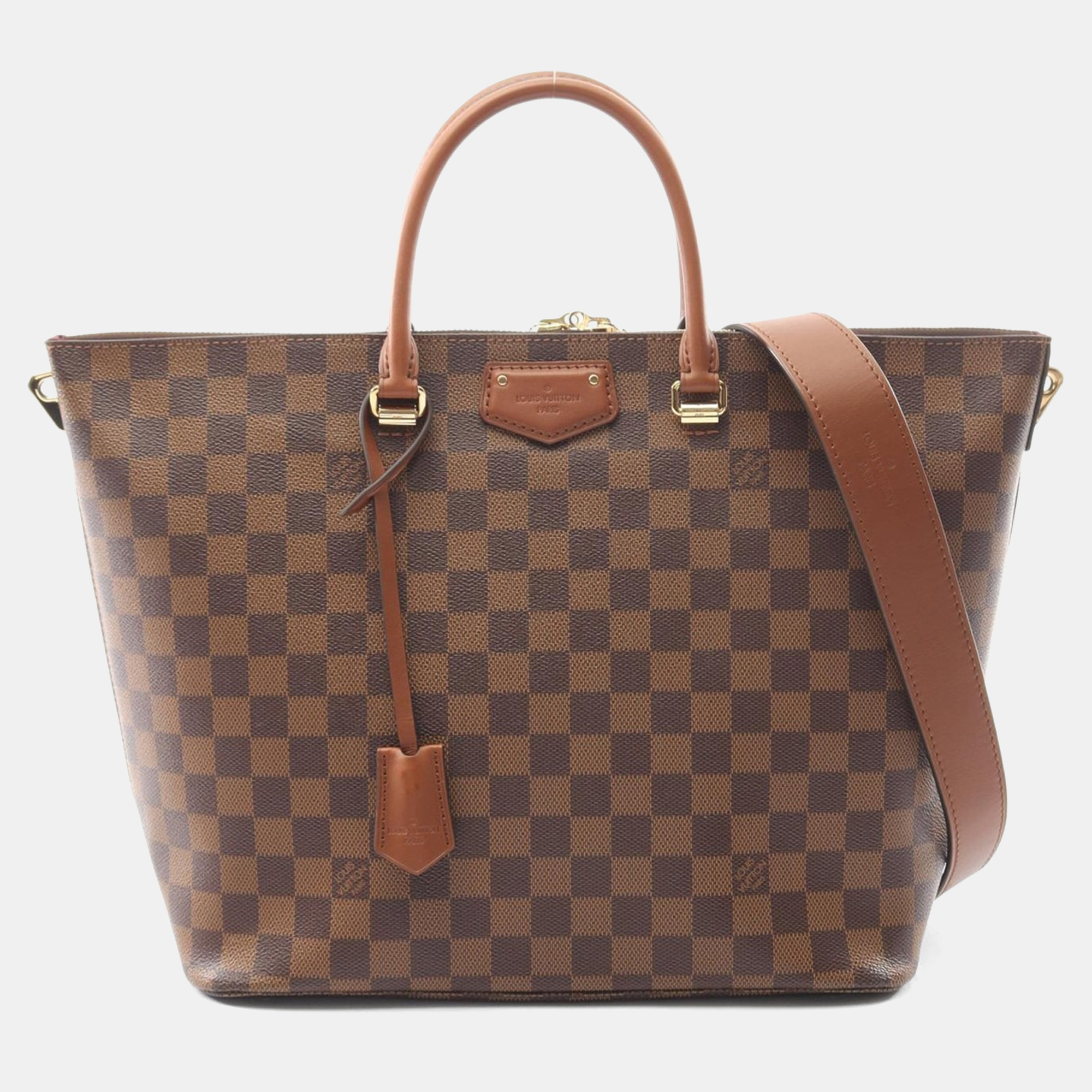 

Louis Vuitton Belmont Damier Ebene Canvas Tote Bag, Brown